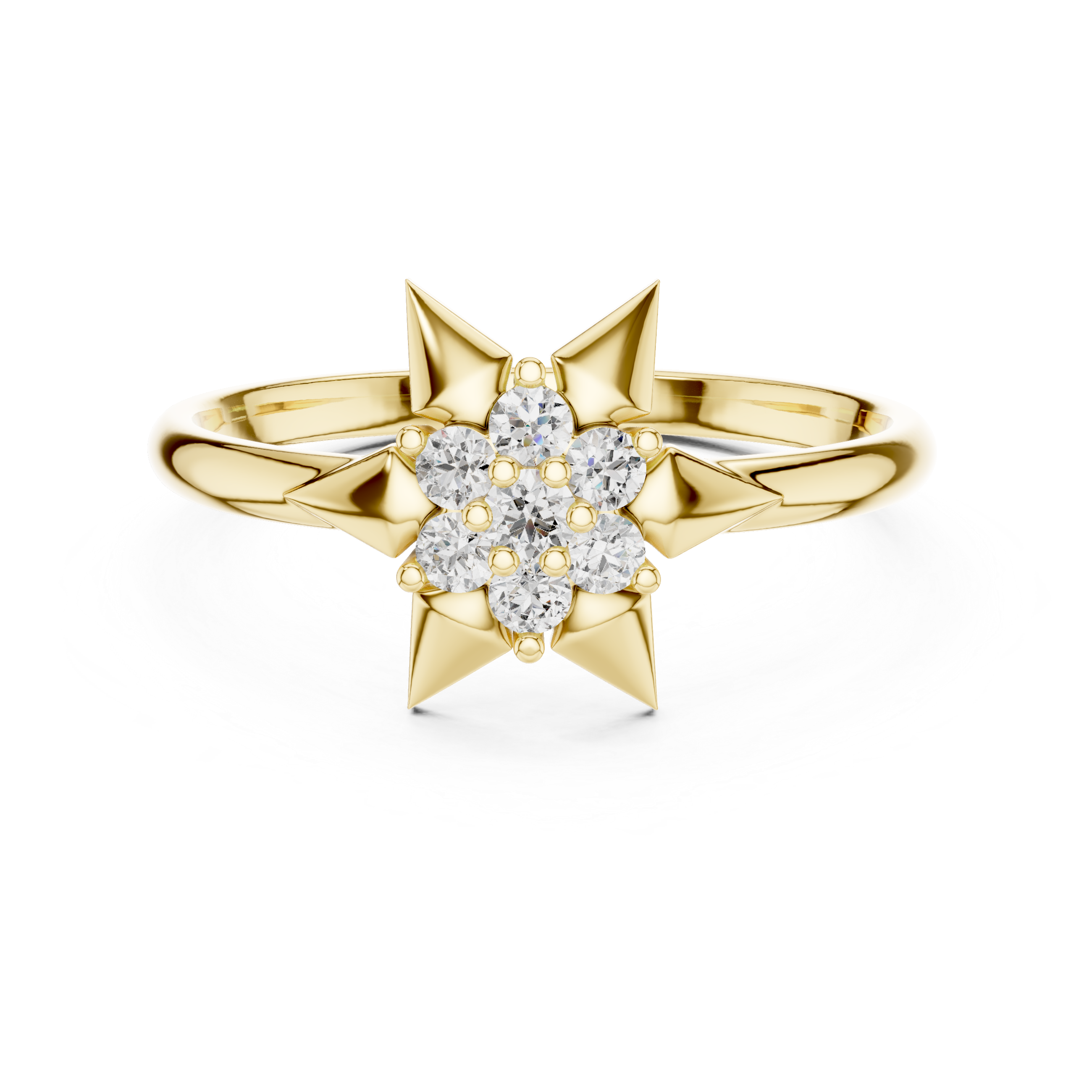 Rose Gold Starburst Lab-Grown Diamond Ring – IGI Certified