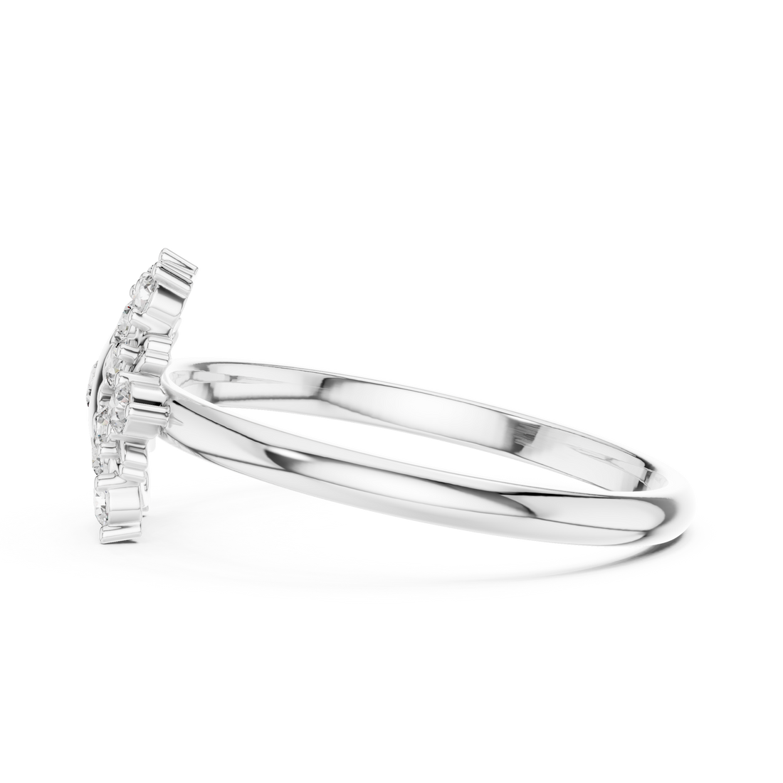 Rose Gold Floral Cluster Lab-Grown Diamond Ring