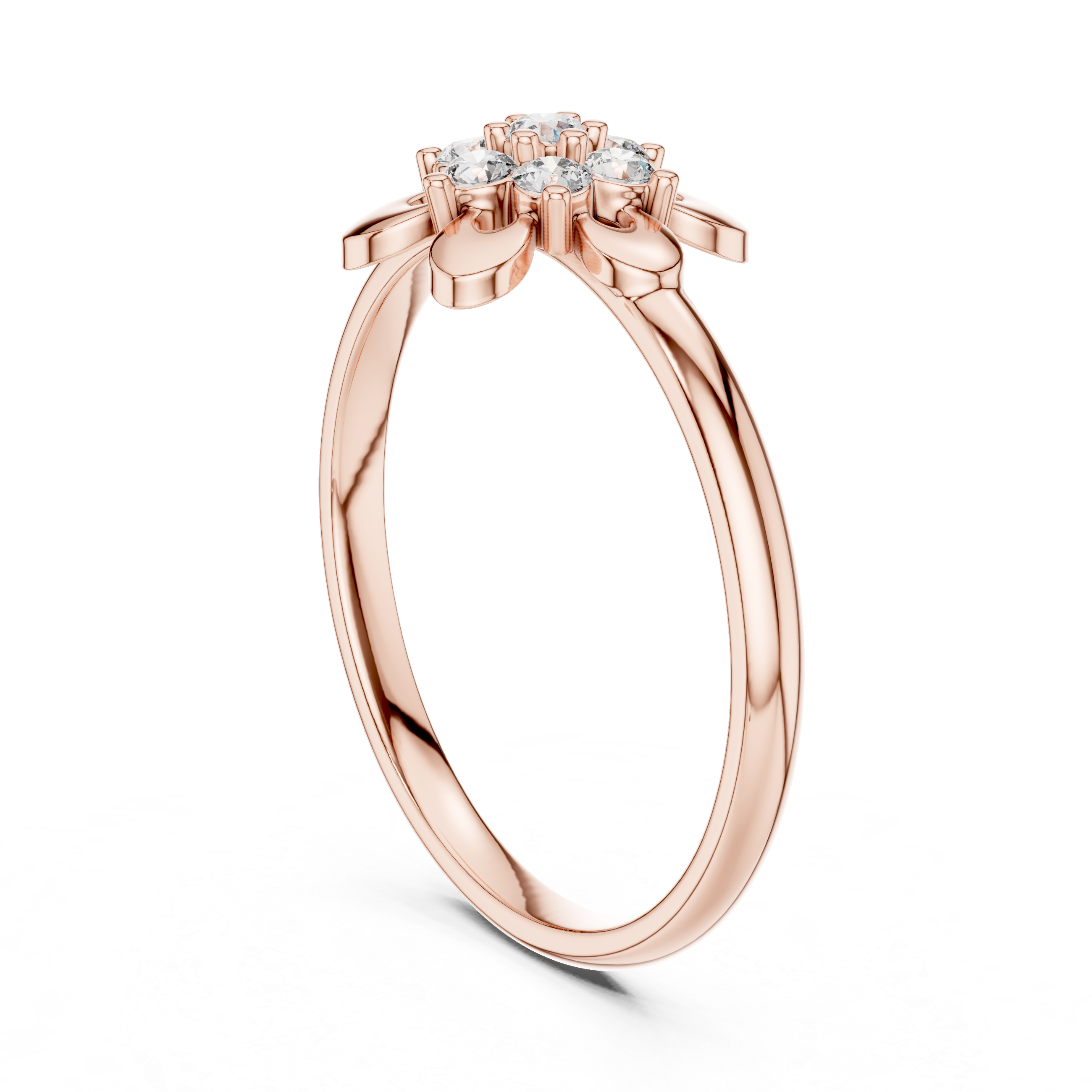 Elegant Floral Cluster Lab-Grown Diamond Ring