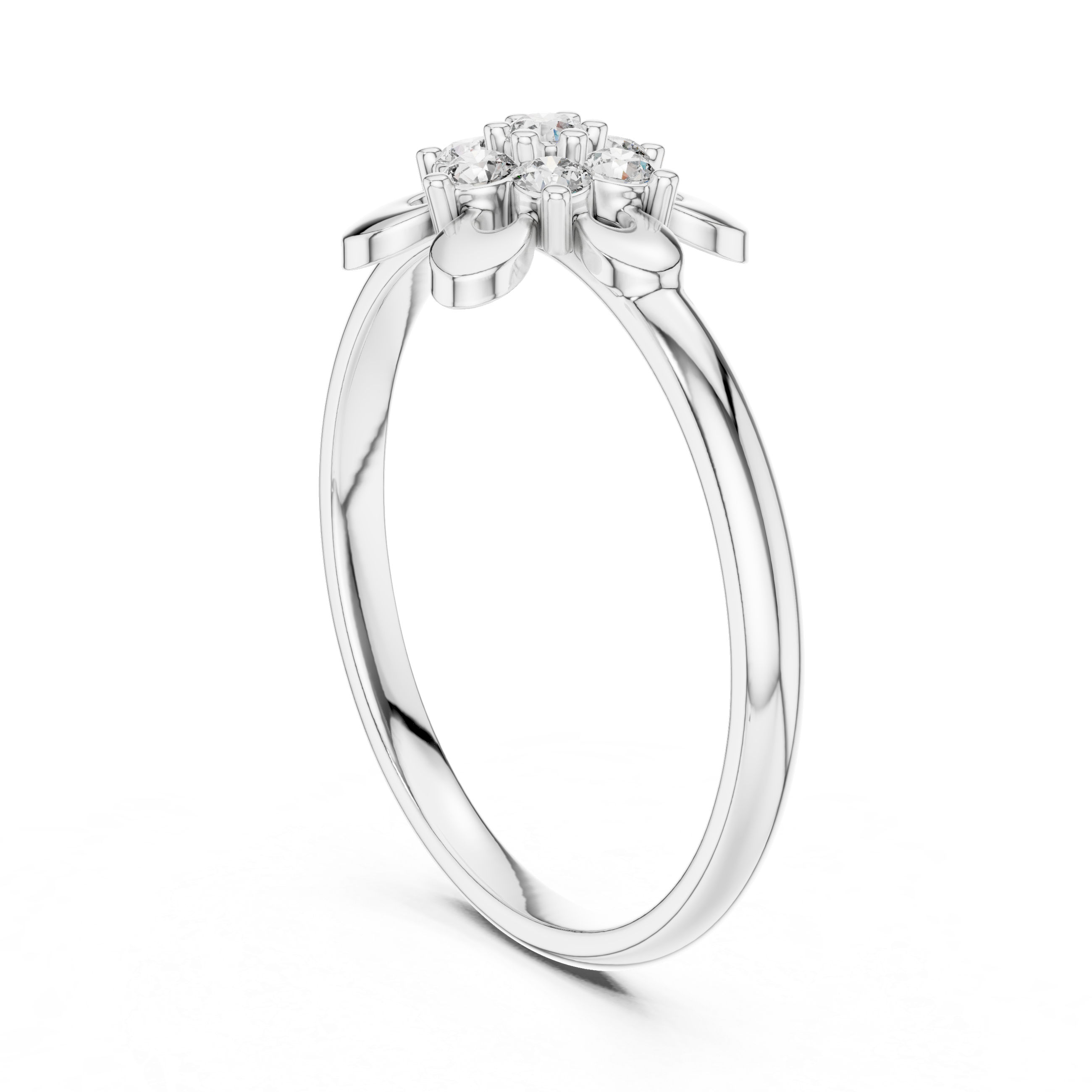 Elegant Floral Cluster Lab-Grown Diamond Ring