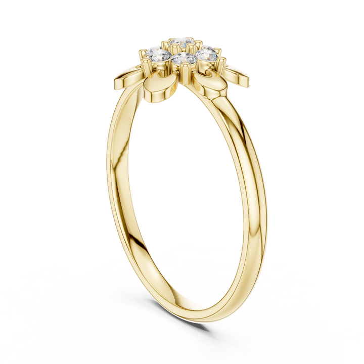 Elegant Floral Cluster Lab-Grown Diamond Ring
