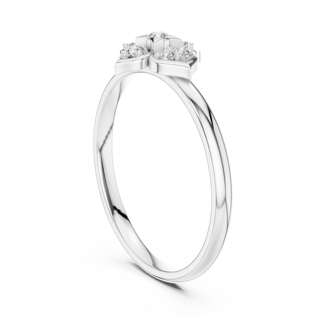 Elegant Floral Cluster Lab-Grown Diamond Ring in Rose Gold