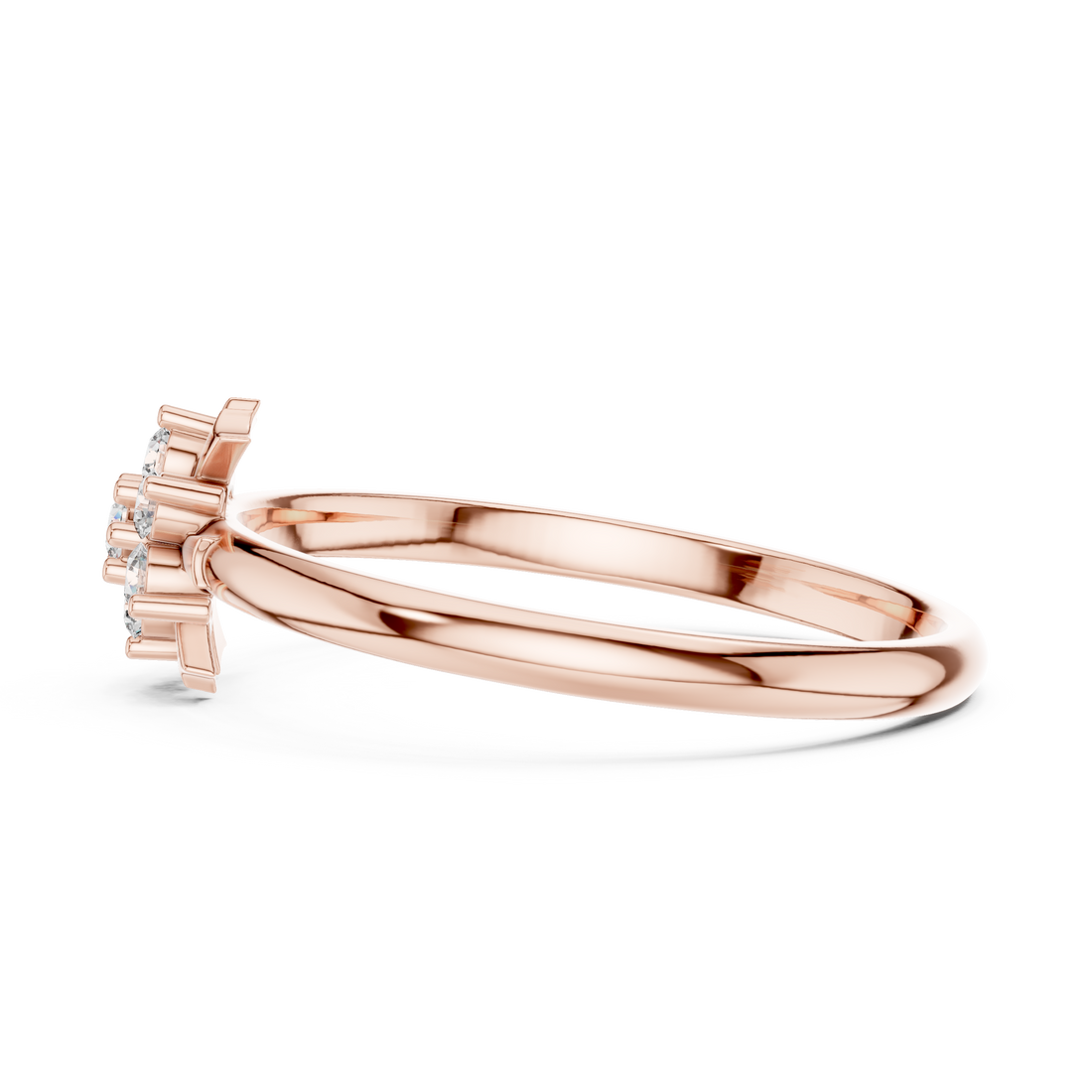 Elegant Floral Cluster Lab-Grown Diamond Ring in 14K/18K Gold