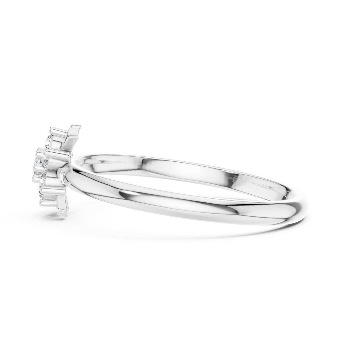 Elegant Floral Cluster Lab-Grown Diamond Ring in 14K/18K Gold