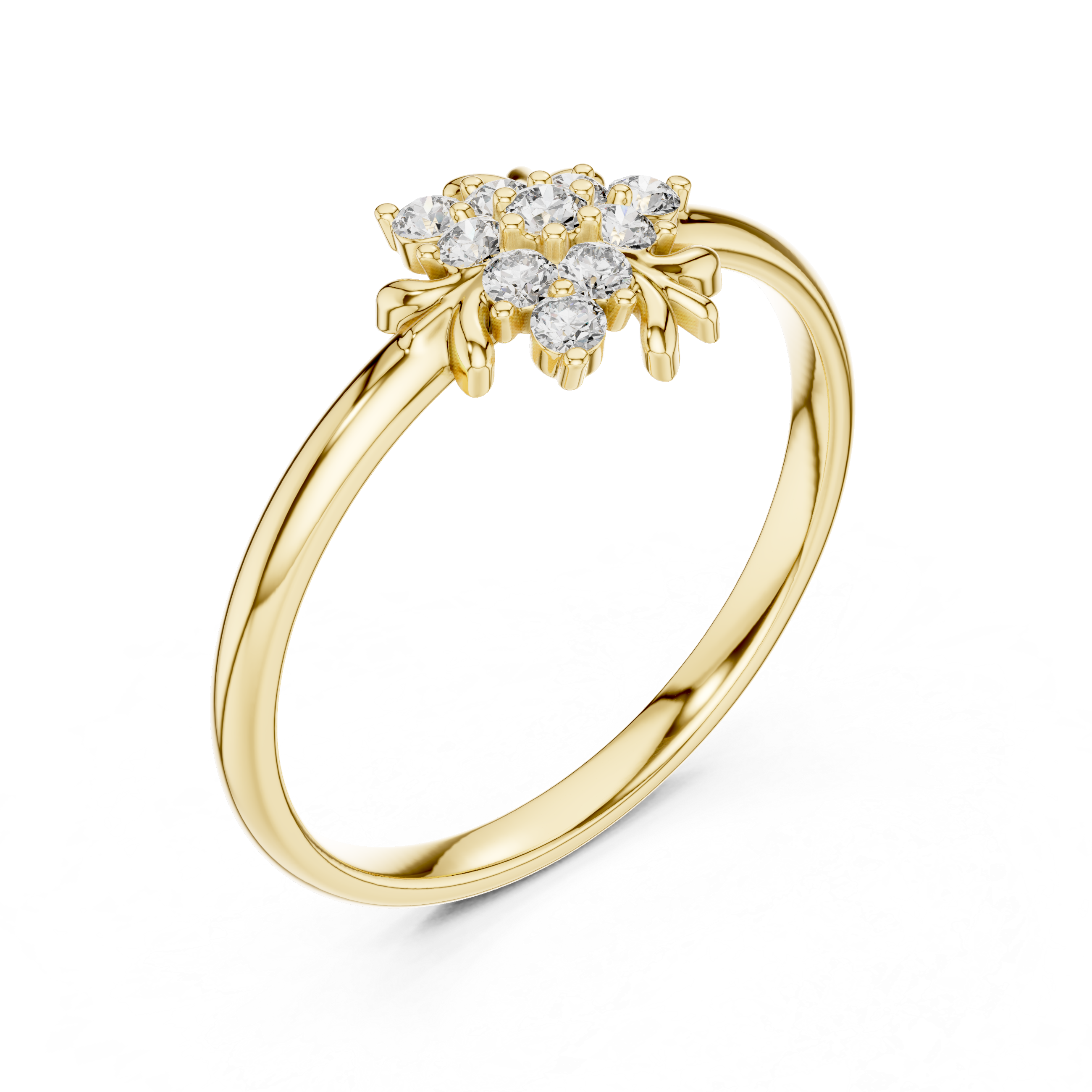 Rose Gold Cluster Lab-Grown Diamond Ring – Timeless Elegance
