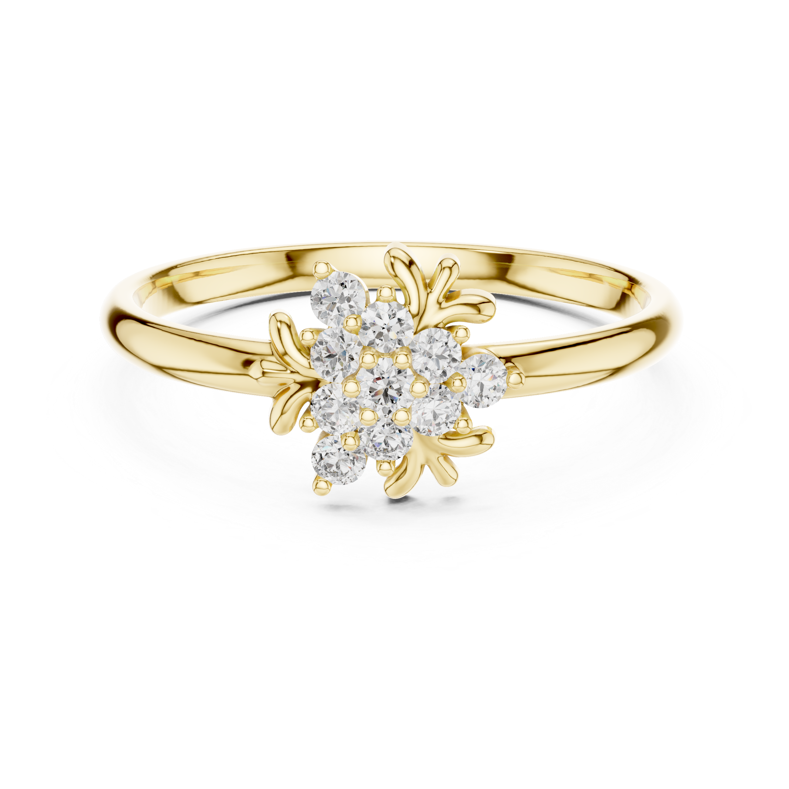 Rose Gold Cluster Lab-Grown Diamond Ring – Timeless Elegance