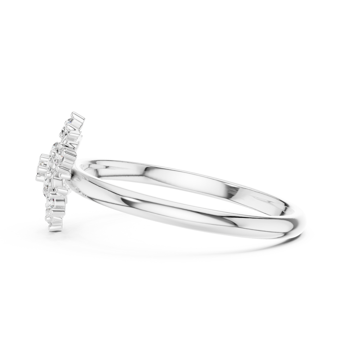 Rose Gold Floral Cluster Lab-Grown Diamond Ring