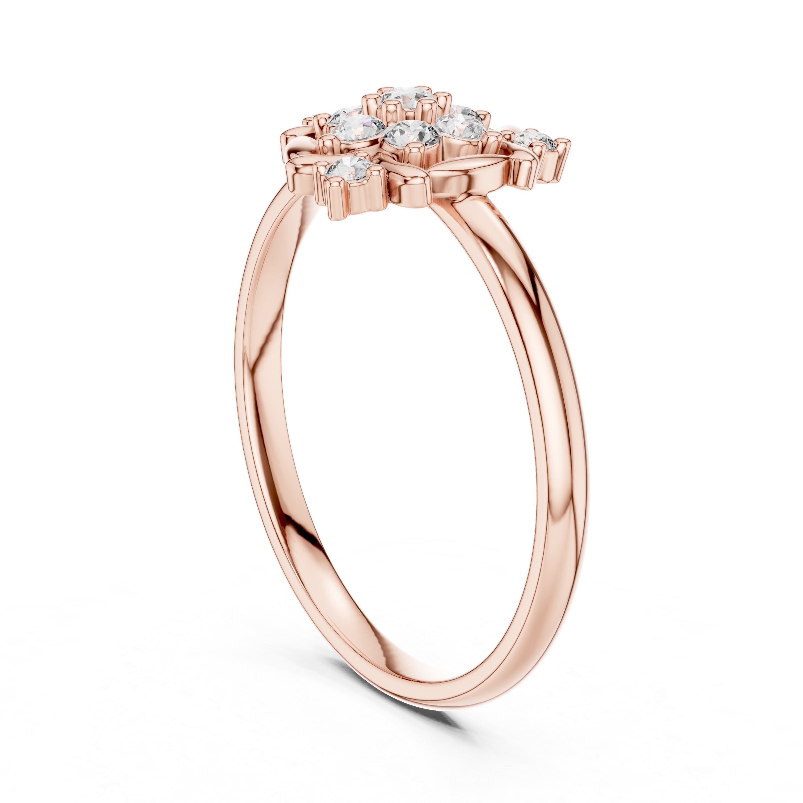 Floral Cluster Lab-Grown Diamond Ring