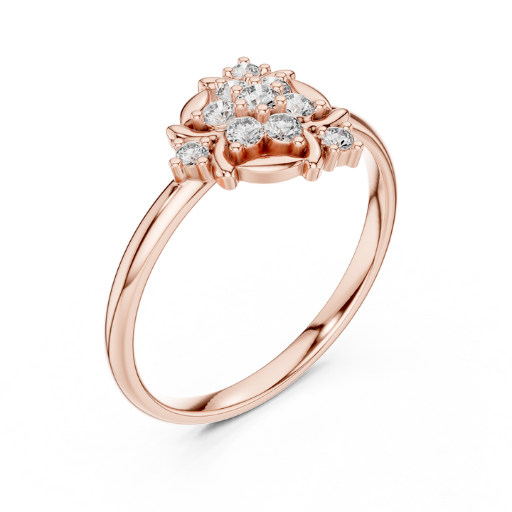 Floral Cluster Lab-Grown Diamond Ring