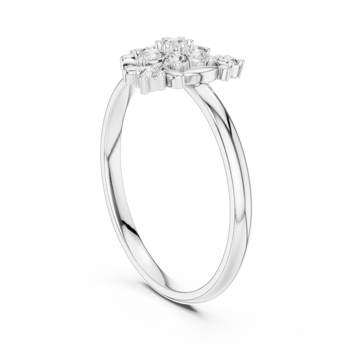 Floral Cluster Lab-Grown Diamond Ring