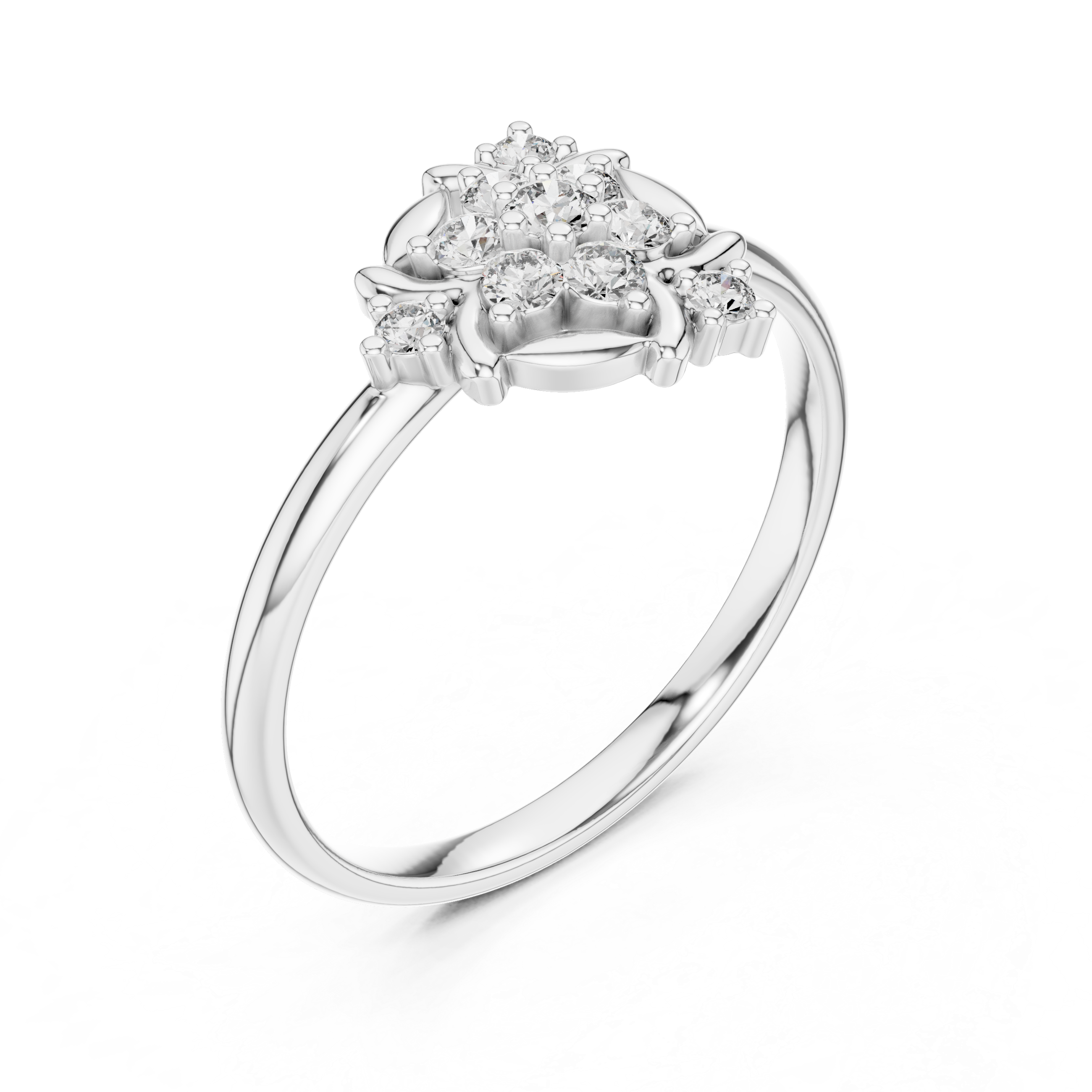 Floral Cluster Lab-Grown Diamond Ring