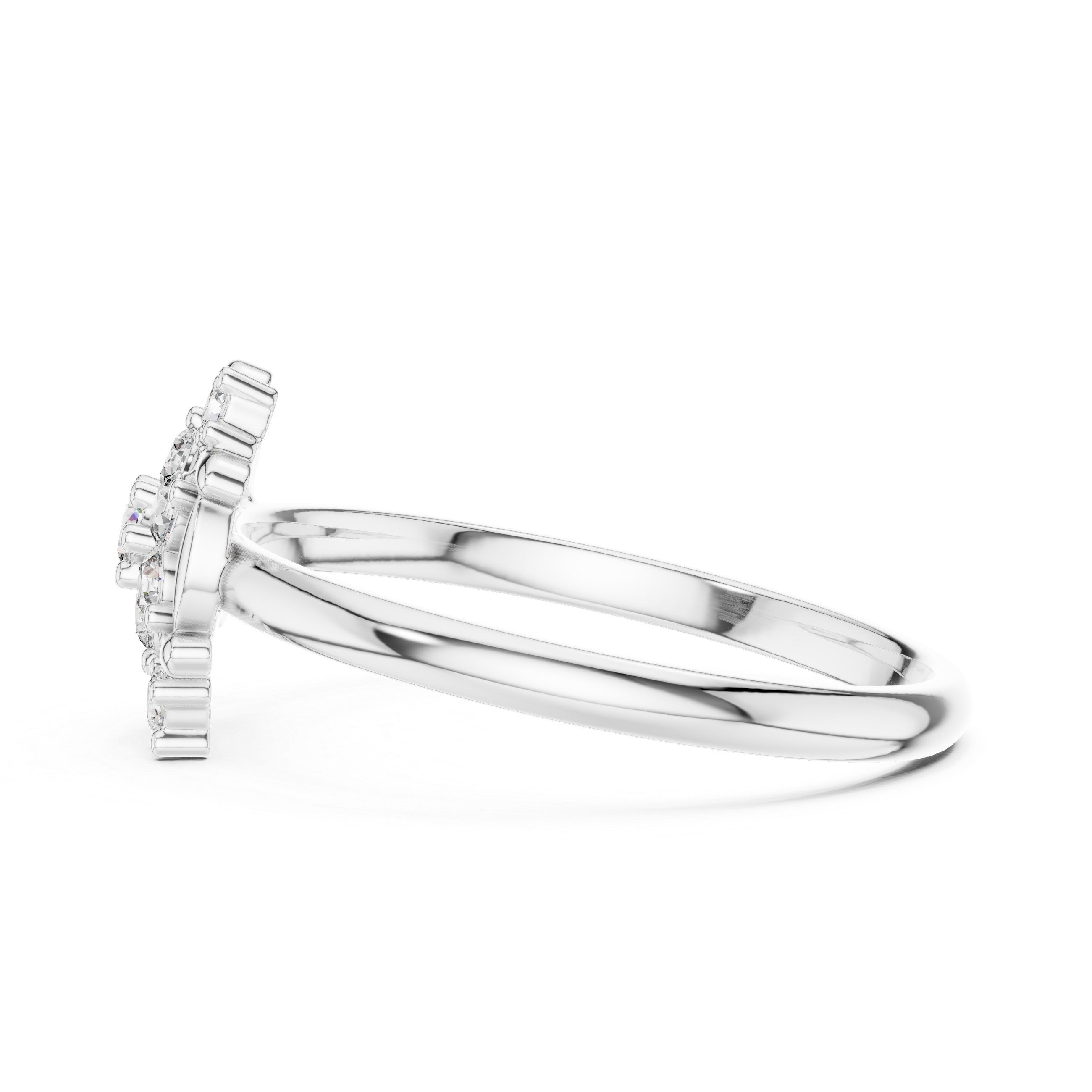 Floral Cluster Lab-Grown Diamond Ring