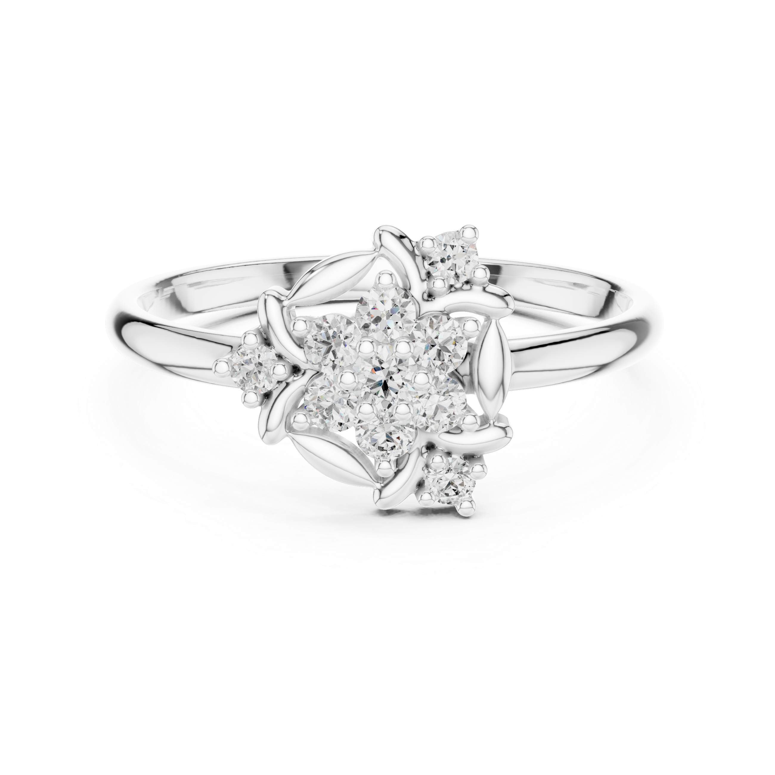 Floral Cluster Lab-Grown Diamond Ring