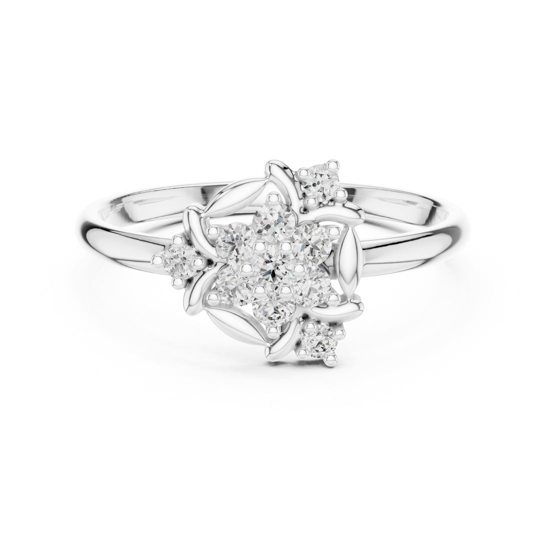 Floral Cluster Lab-Grown Diamond Ring