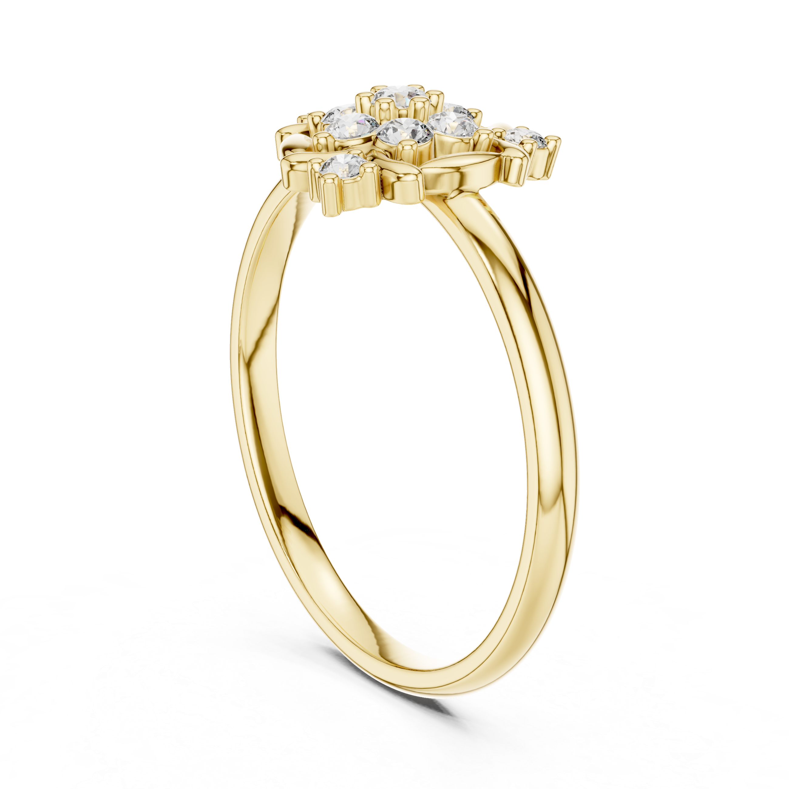 Floral Cluster Lab-Grown Diamond Ring