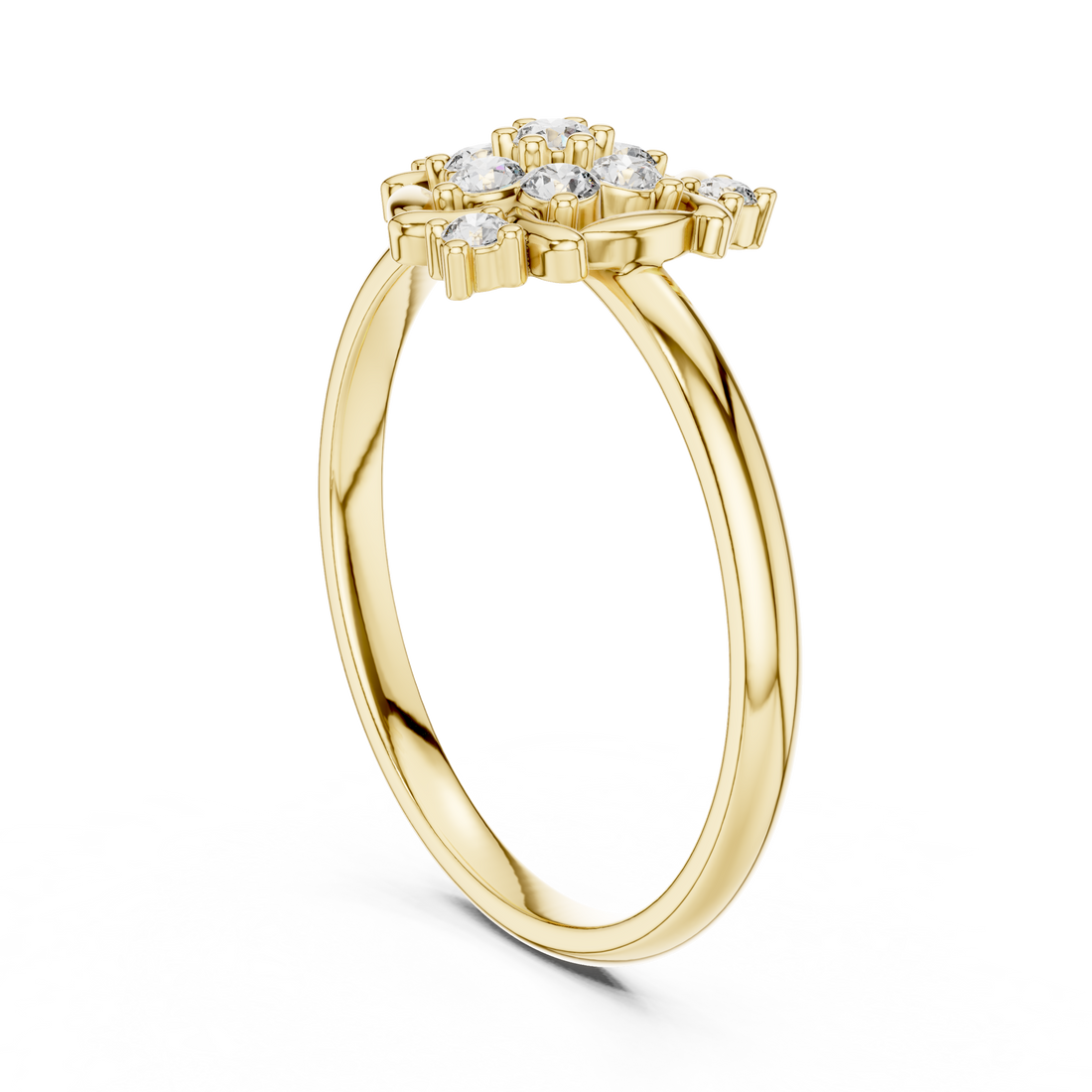 Floral Cluster Lab-Grown Diamond Ring