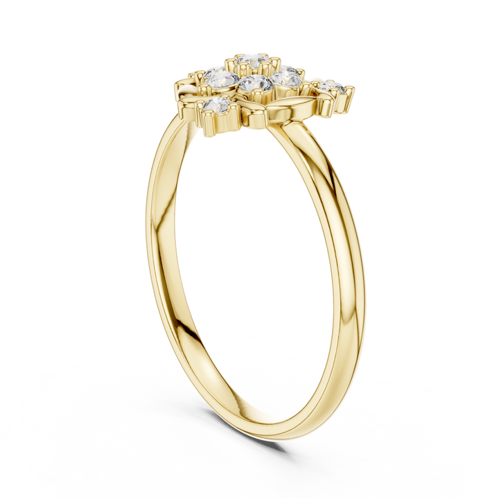 Floral Cluster Lab-Grown Diamond Ring