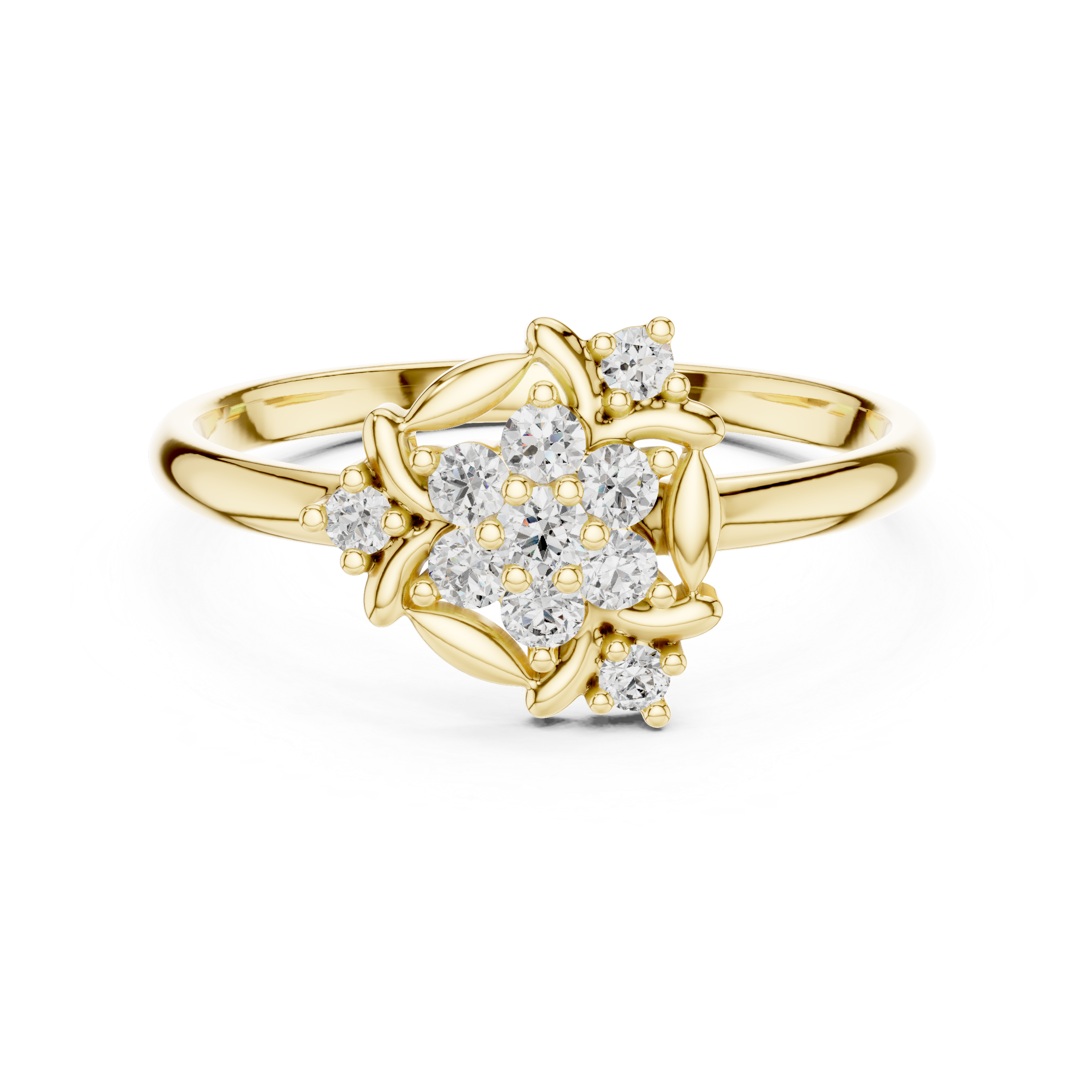 Floral Cluster Lab-Grown Diamond Ring