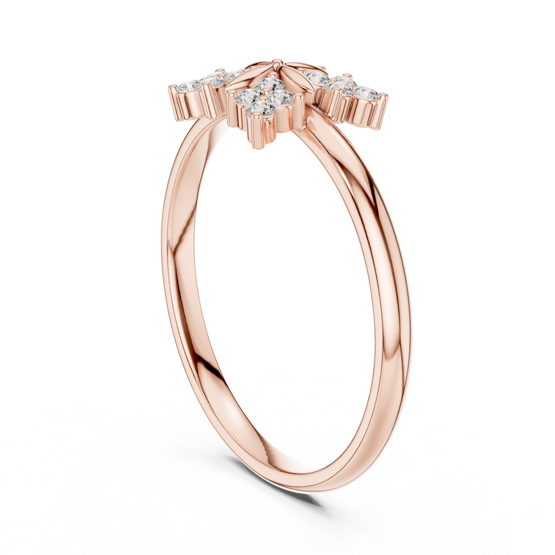 Floral Bloom Lab-Grown Diamond Ring in 14K/18K Rose Gold