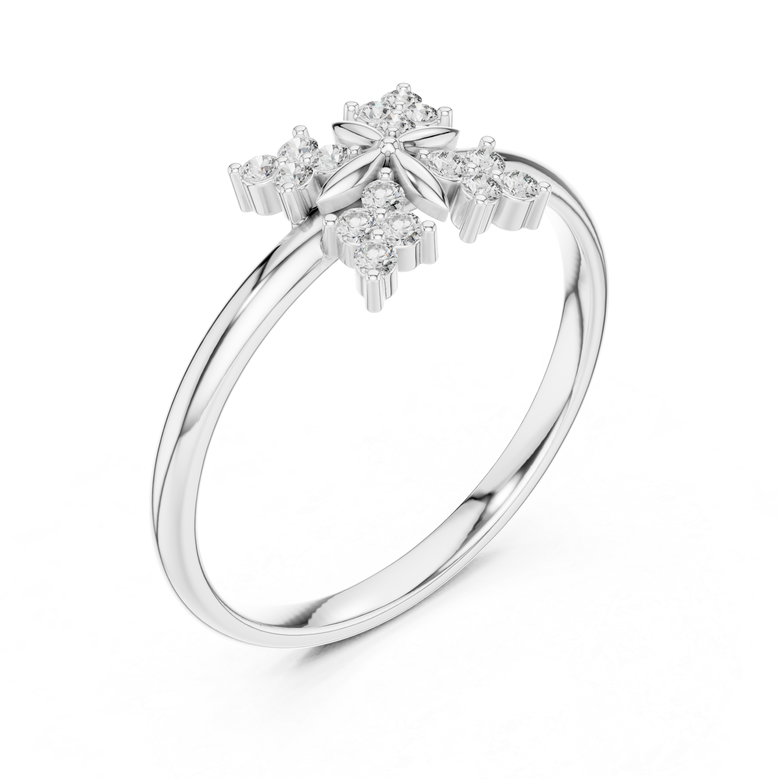 Floral Bloom Lab-Grown Diamond Ring in 14K/18K Rose Gold