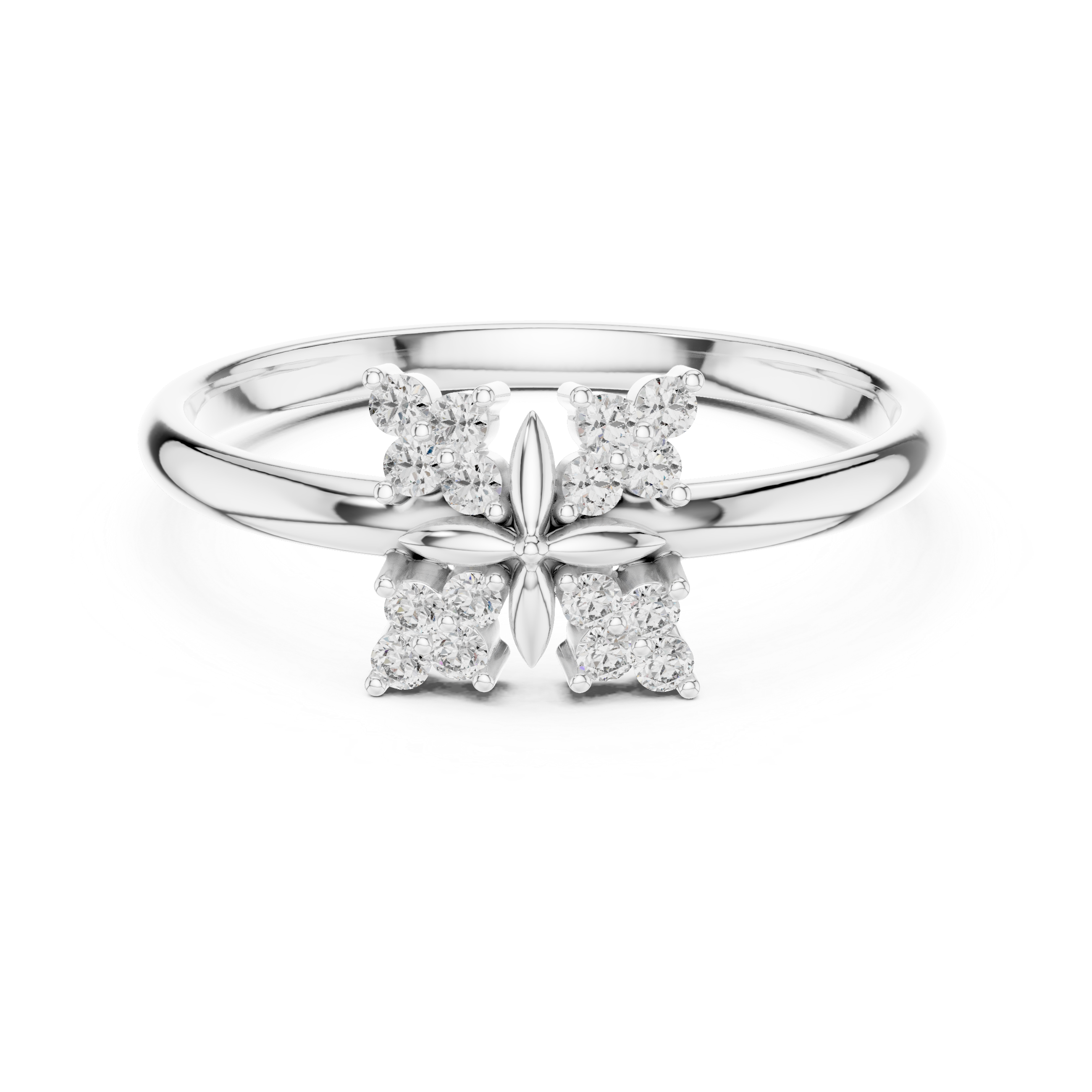 Floral Bloom Lab-Grown Diamond Ring in 14K/18K Rose Gold