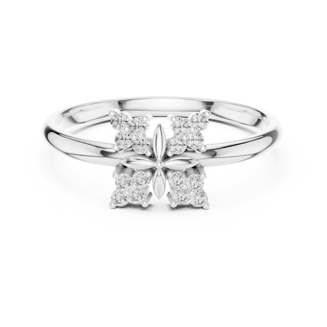 Floral Bloom Lab-Grown Diamond Ring in 14K/18K Rose Gold