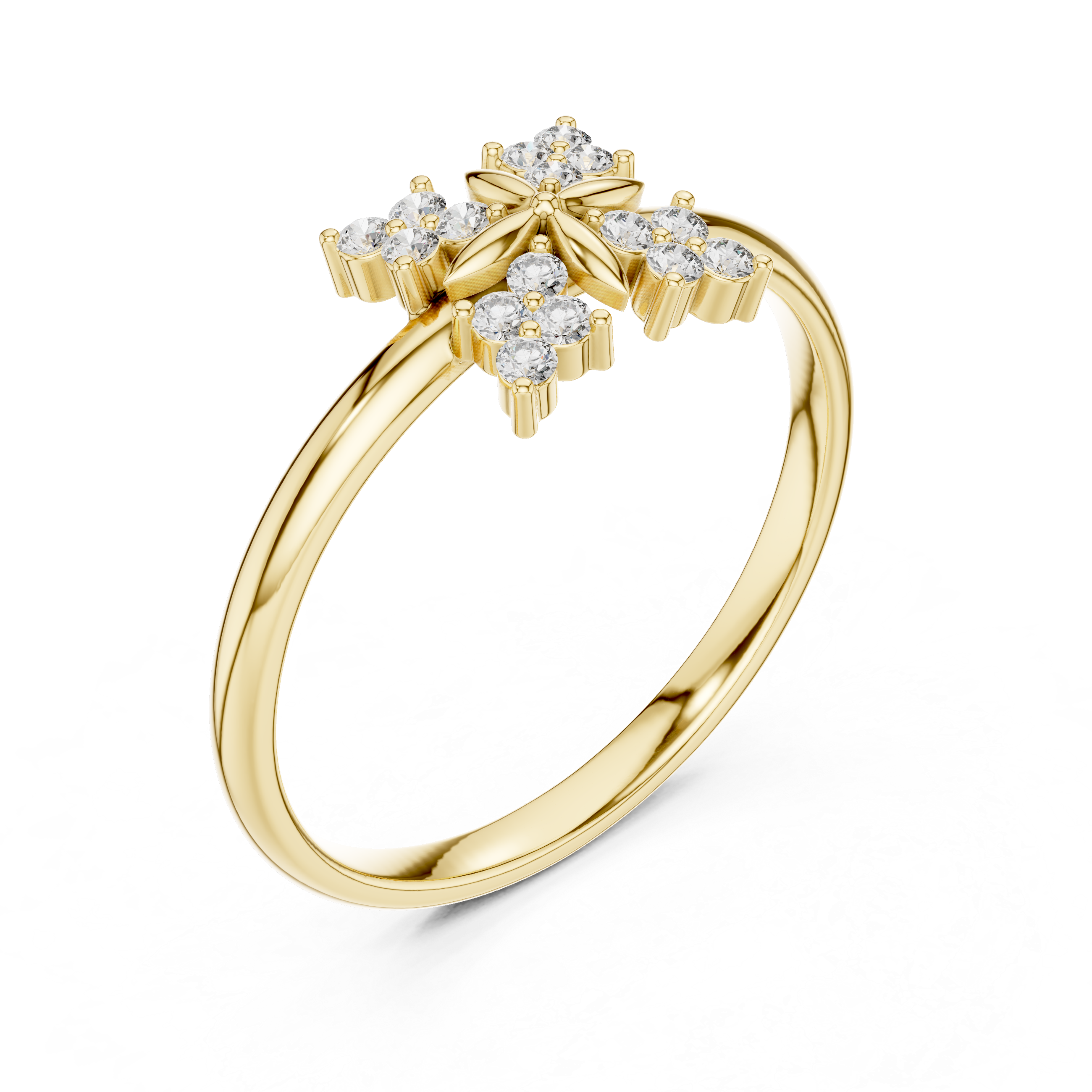 Floral Bloom Lab-Grown Diamond Ring in 14K/18K Rose Gold