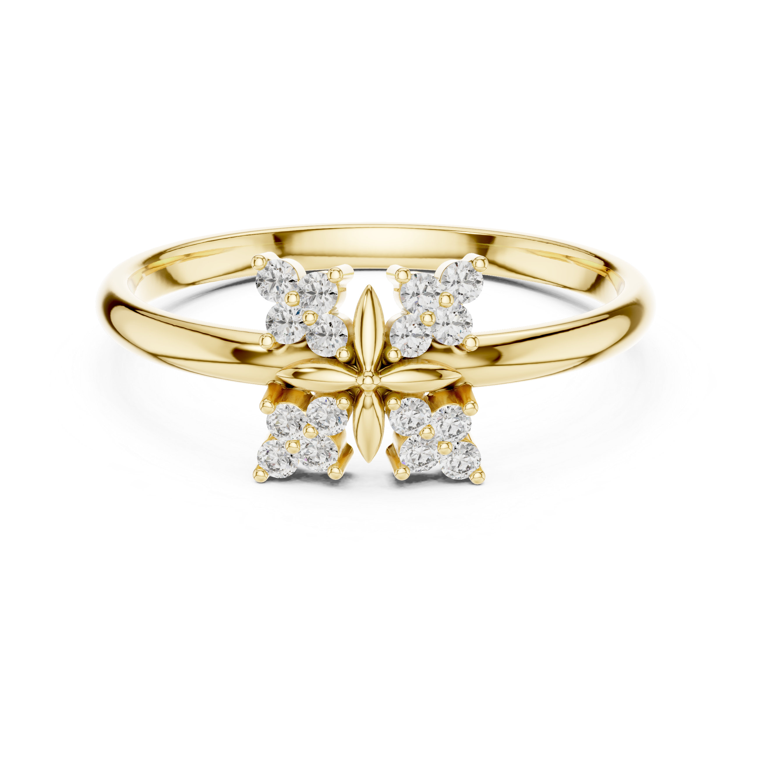 Floral Bloom Lab-Grown Diamond Ring in 14K/18K Rose Gold