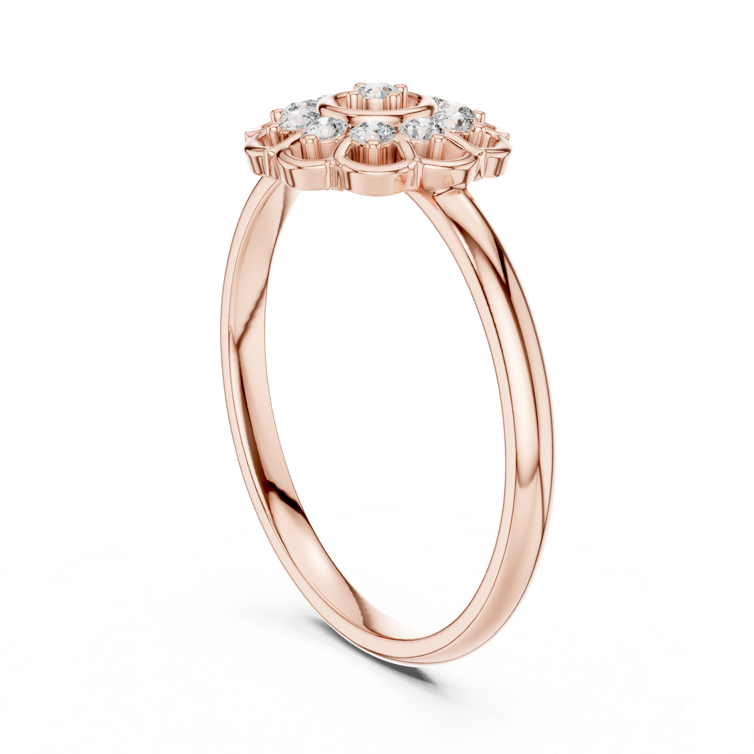 Elegant Rose Gold Halo Lab-Grown Diamond Ring – IGI Certified