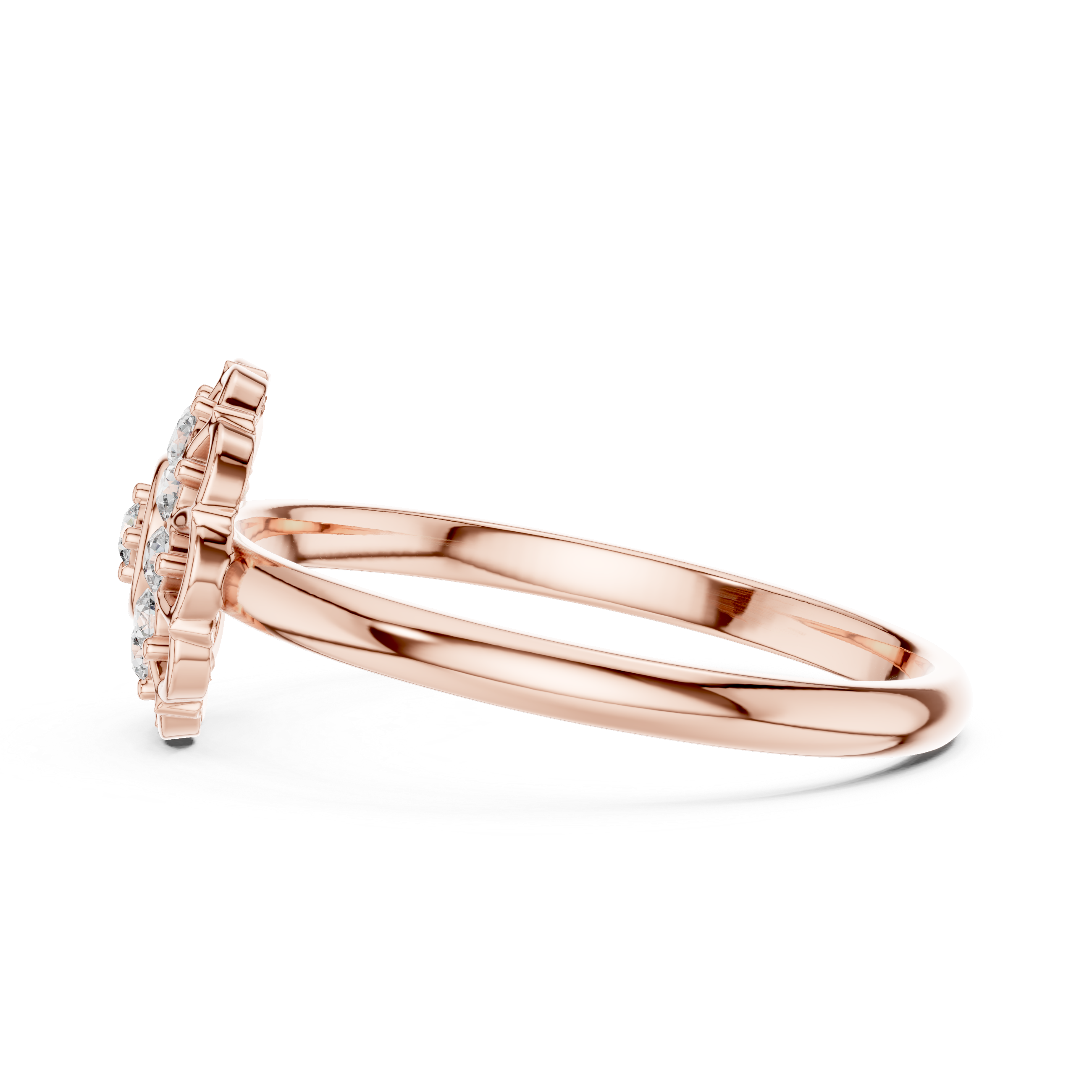 Elegant Rose Gold Halo Lab-Grown Diamond Ring – IGI Certified