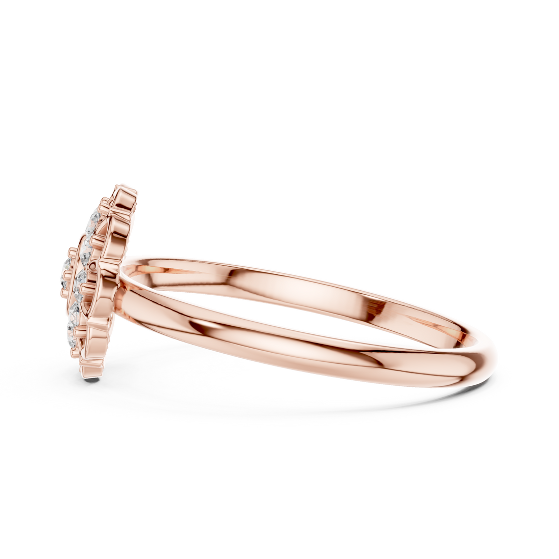Elegant Rose Gold Halo Lab-Grown Diamond Ring – IGI Certified