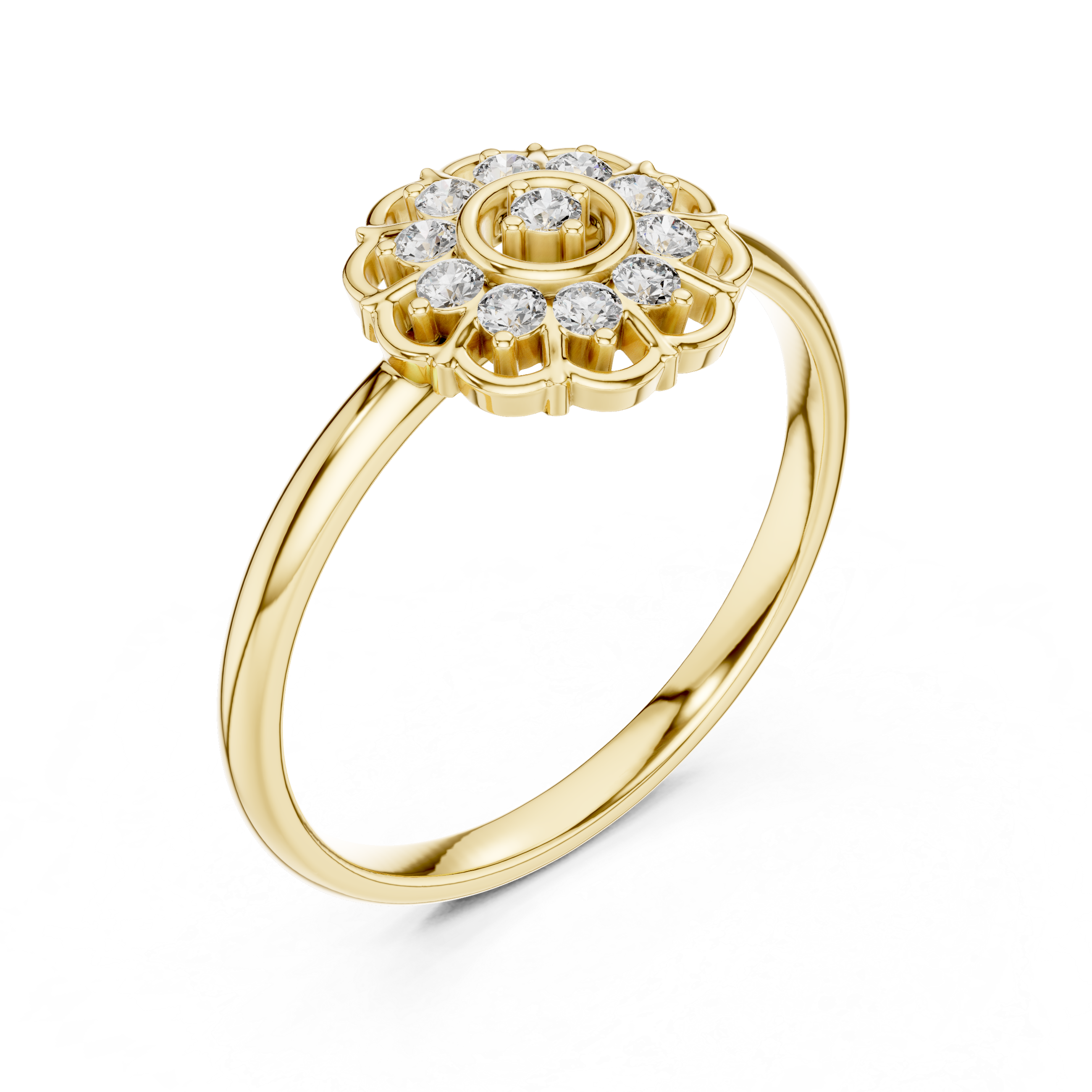 Elegant Rose Gold Halo Lab-Grown Diamond Ring – IGI Certified