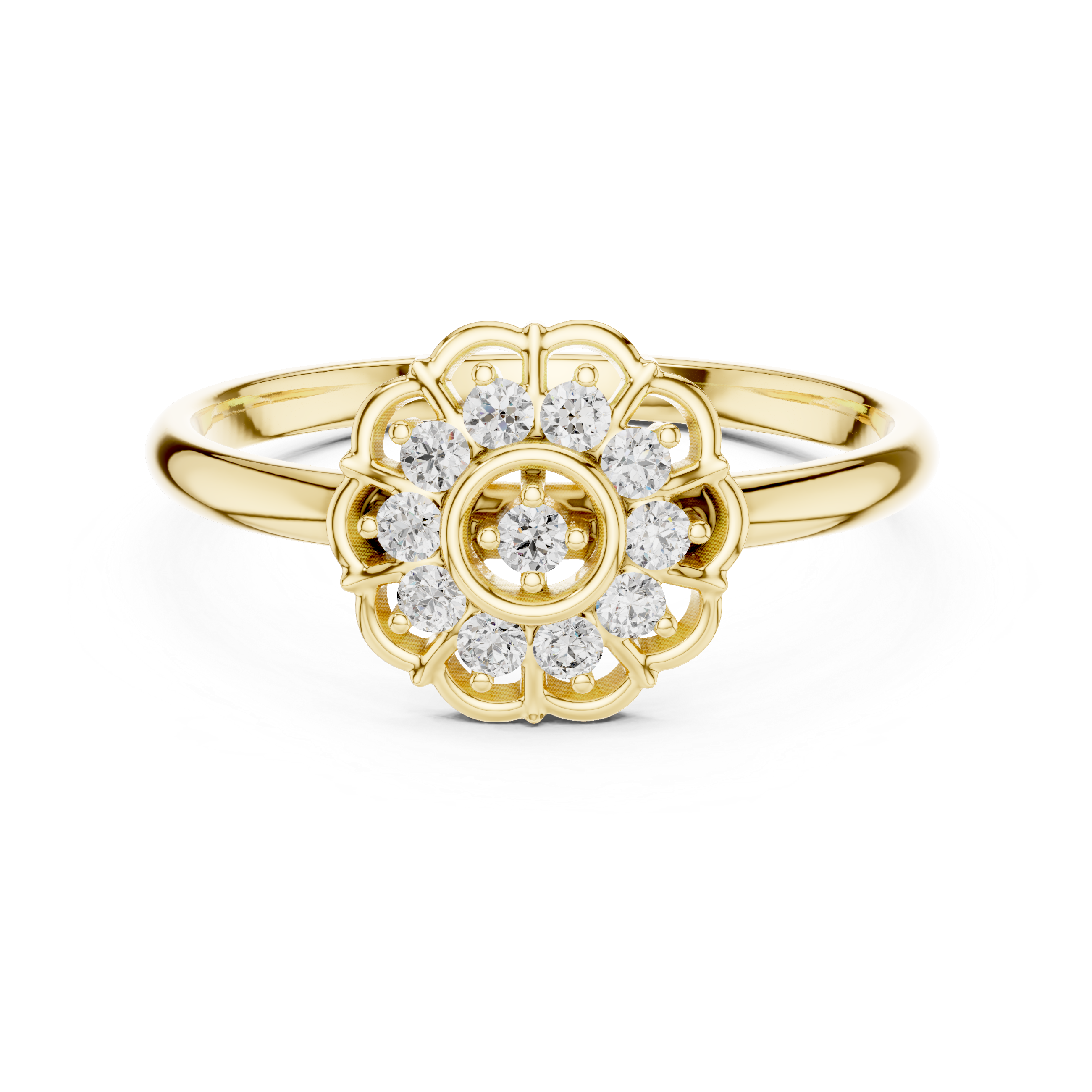 Elegant Rose Gold Halo Lab-Grown Diamond Ring – IGI Certified