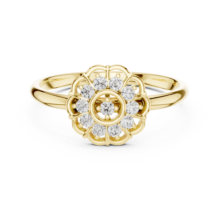Elegant Rose Gold Halo Lab-Grown Diamond Ring – IGI Certified