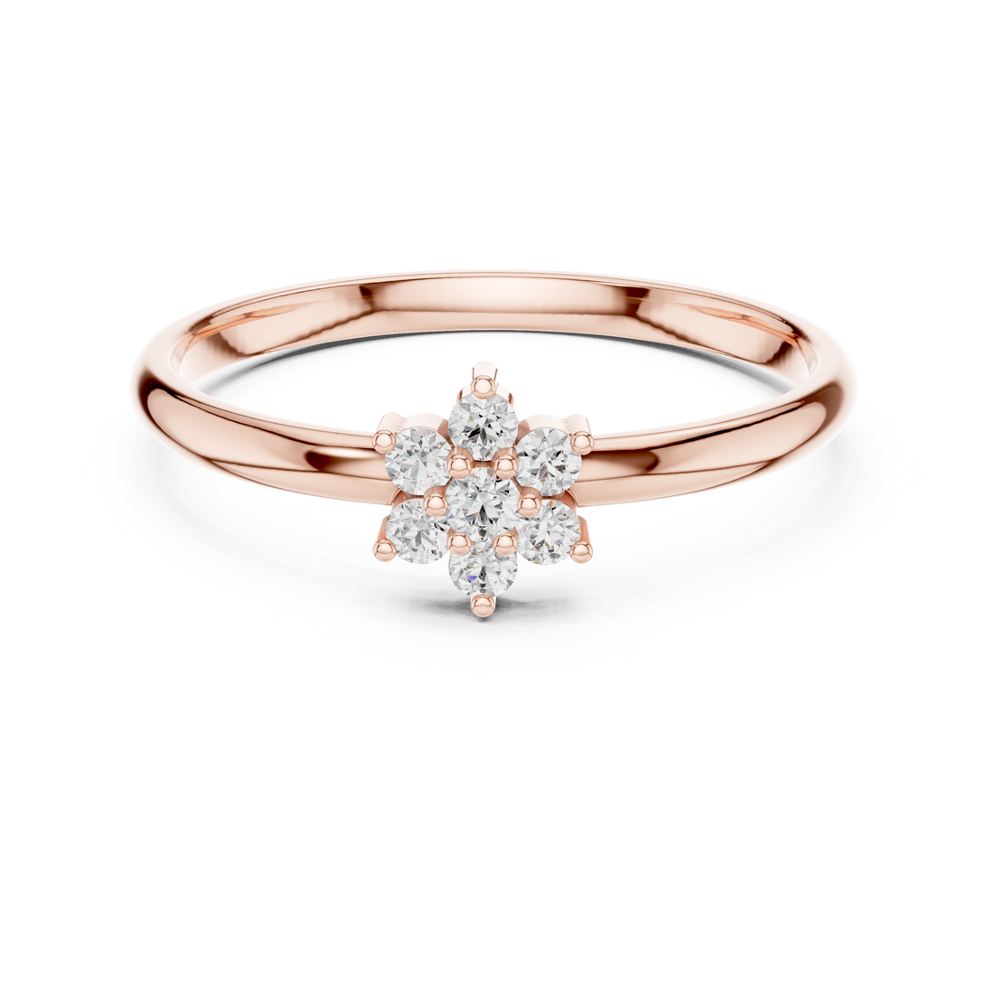 Elegant Cluster Lab-Grown Diamond Ring