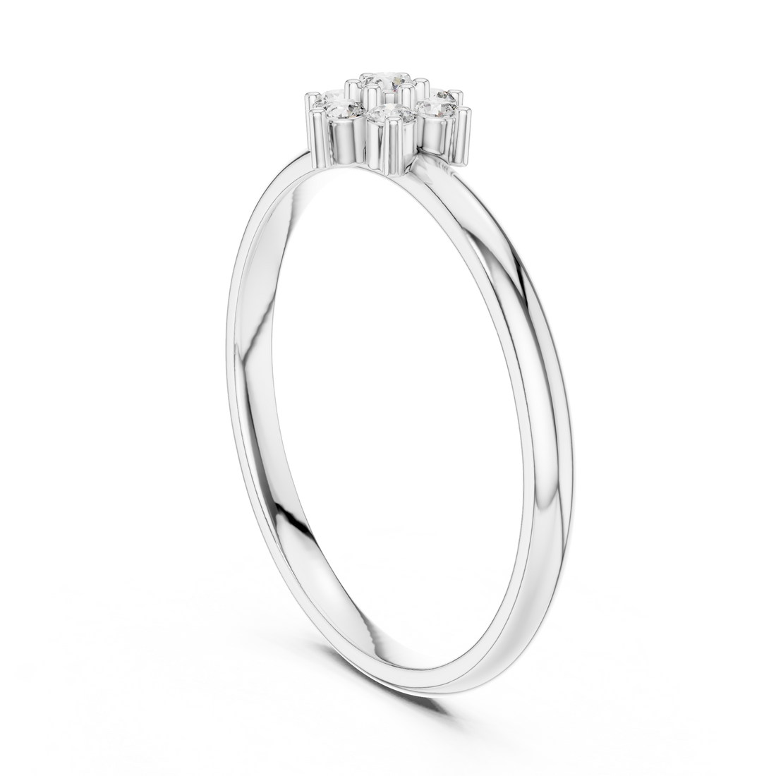 Elegant Cluster Lab-Grown Diamond Ring