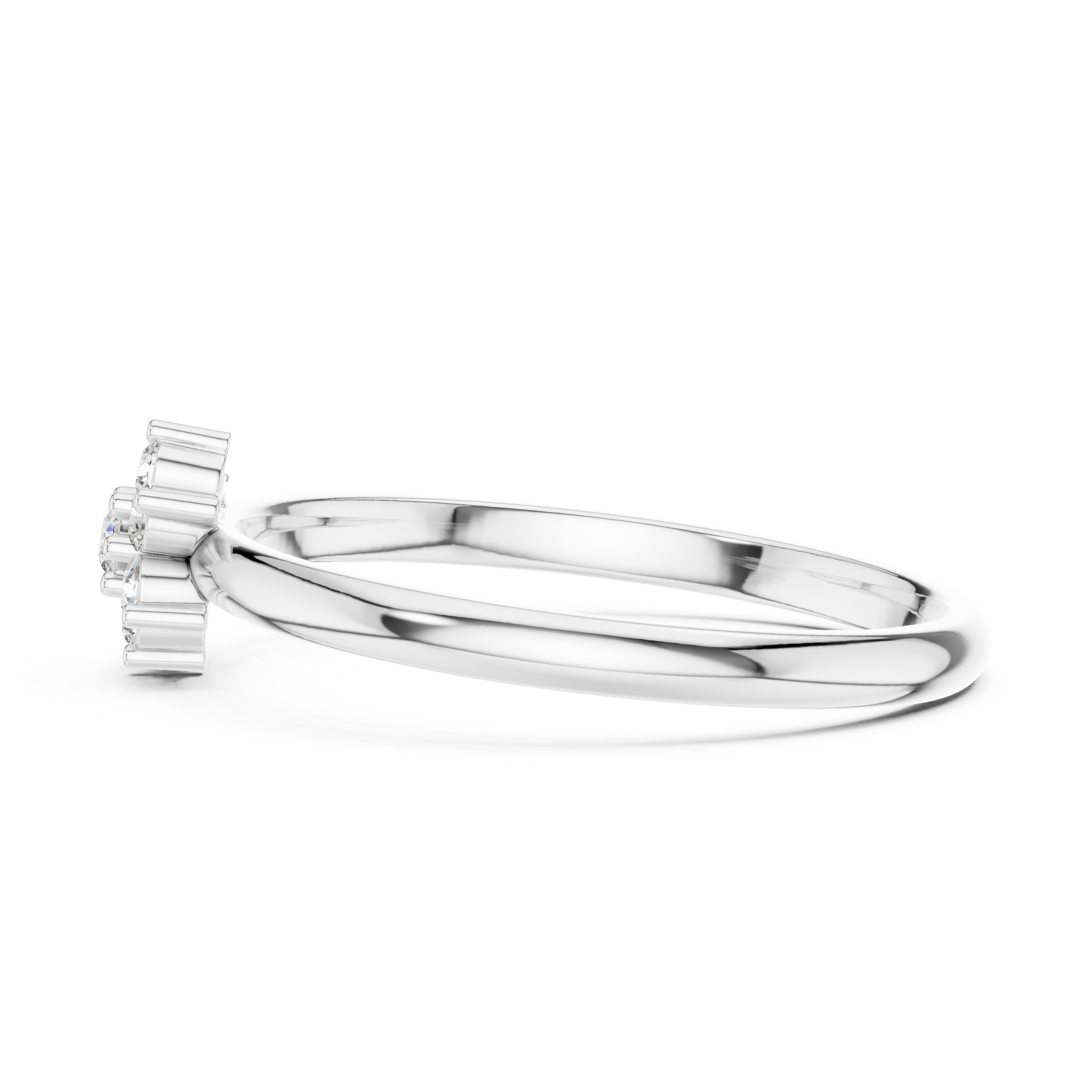 Elegant Cluster Lab-Grown Diamond Ring