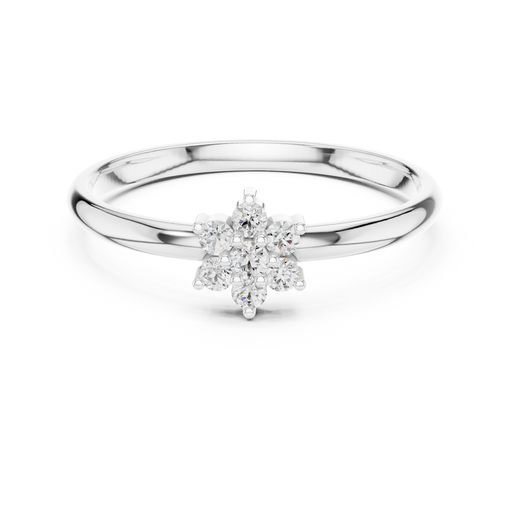 Elegant Cluster Lab-Grown Diamond Ring