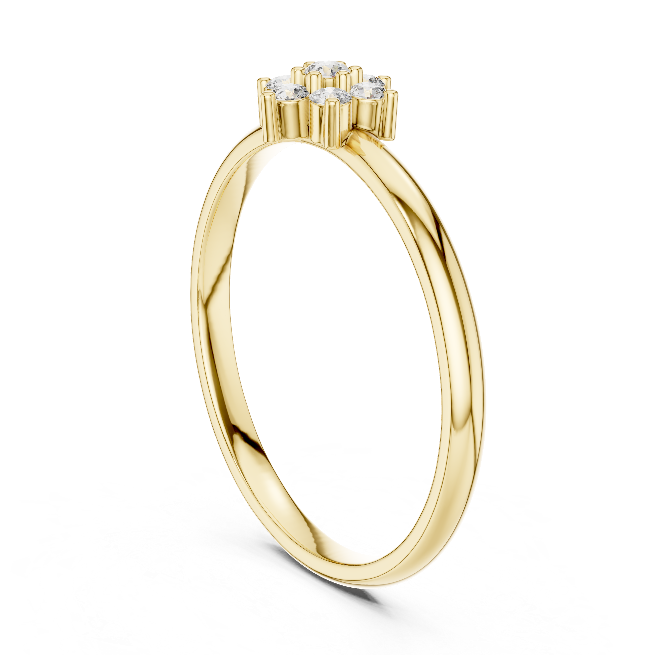 Elegant Cluster Lab-Grown Diamond Ring