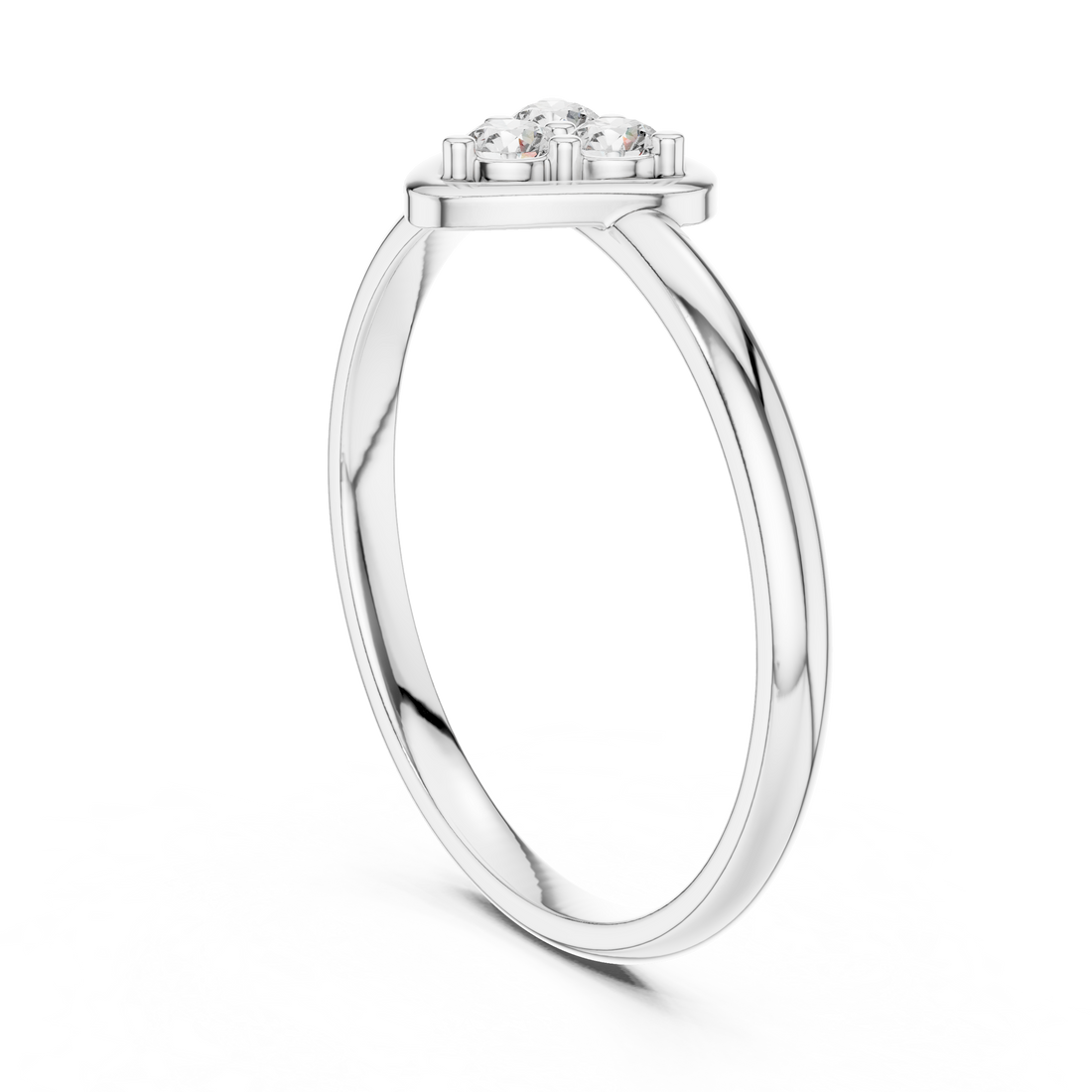 Elegant Pear Cluster Lab-Grown Diamond Ring