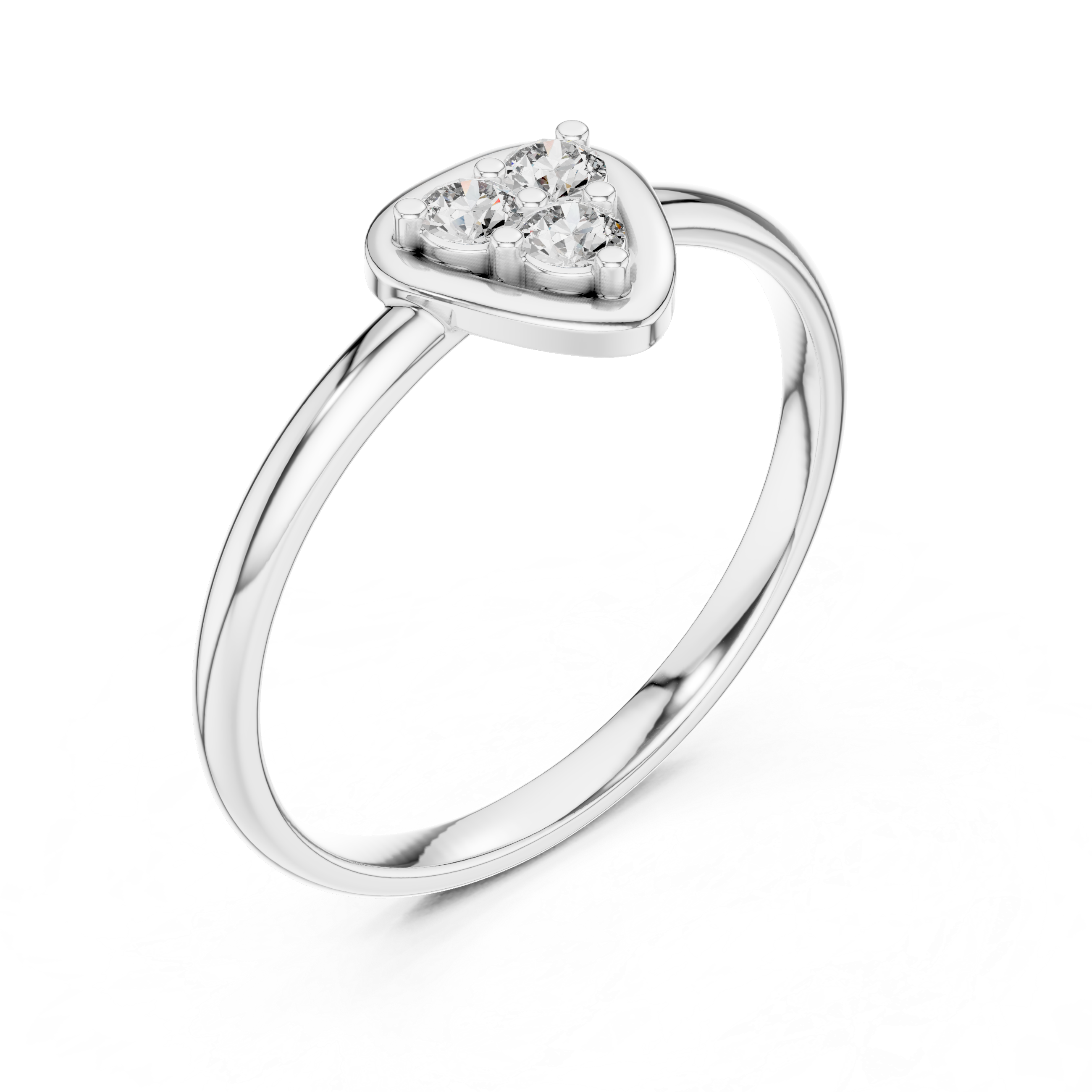 Elegant Pear Cluster Lab-Grown Diamond Ring