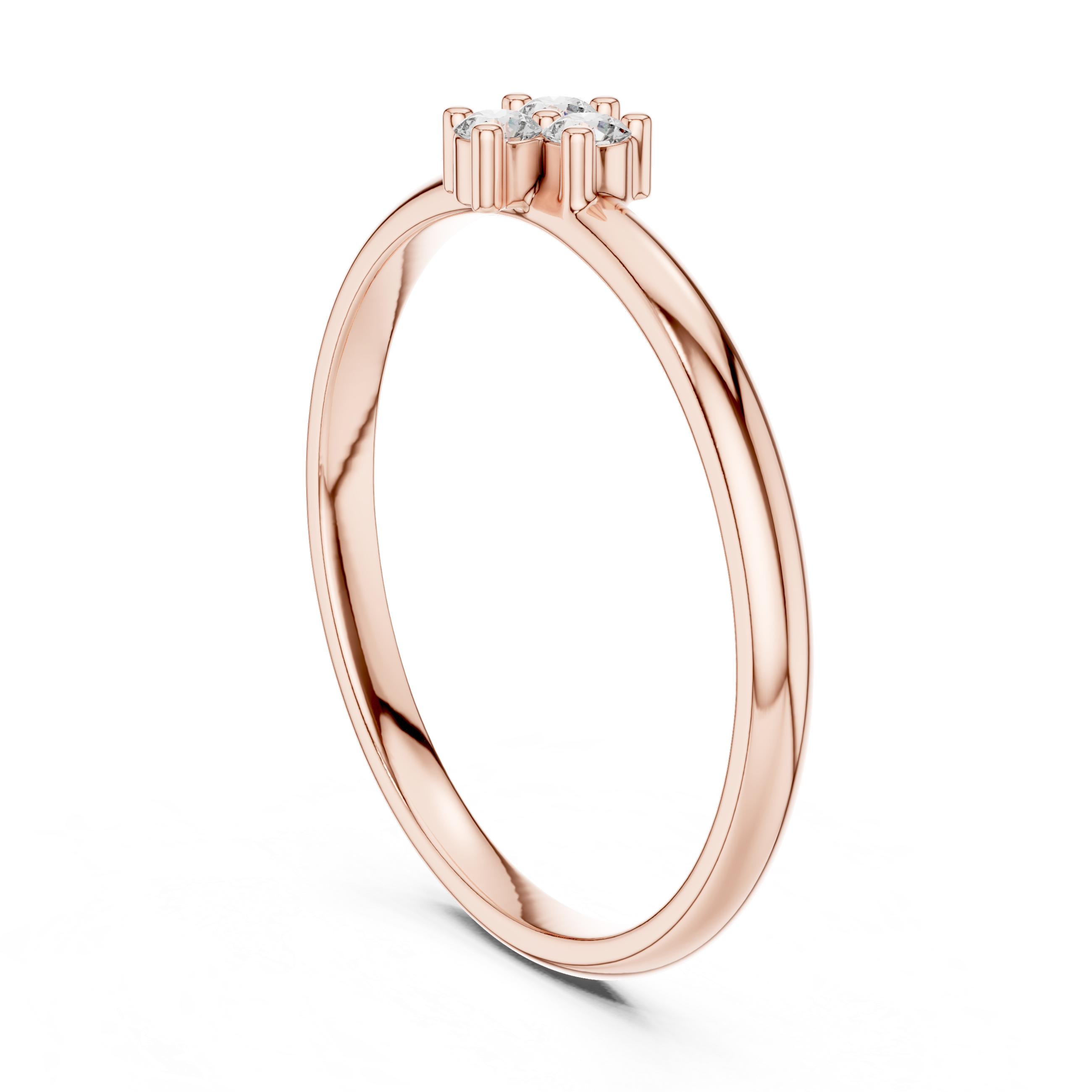 Elegant Twin Stone Lab-Grown Diamond Ring in Rose Gold