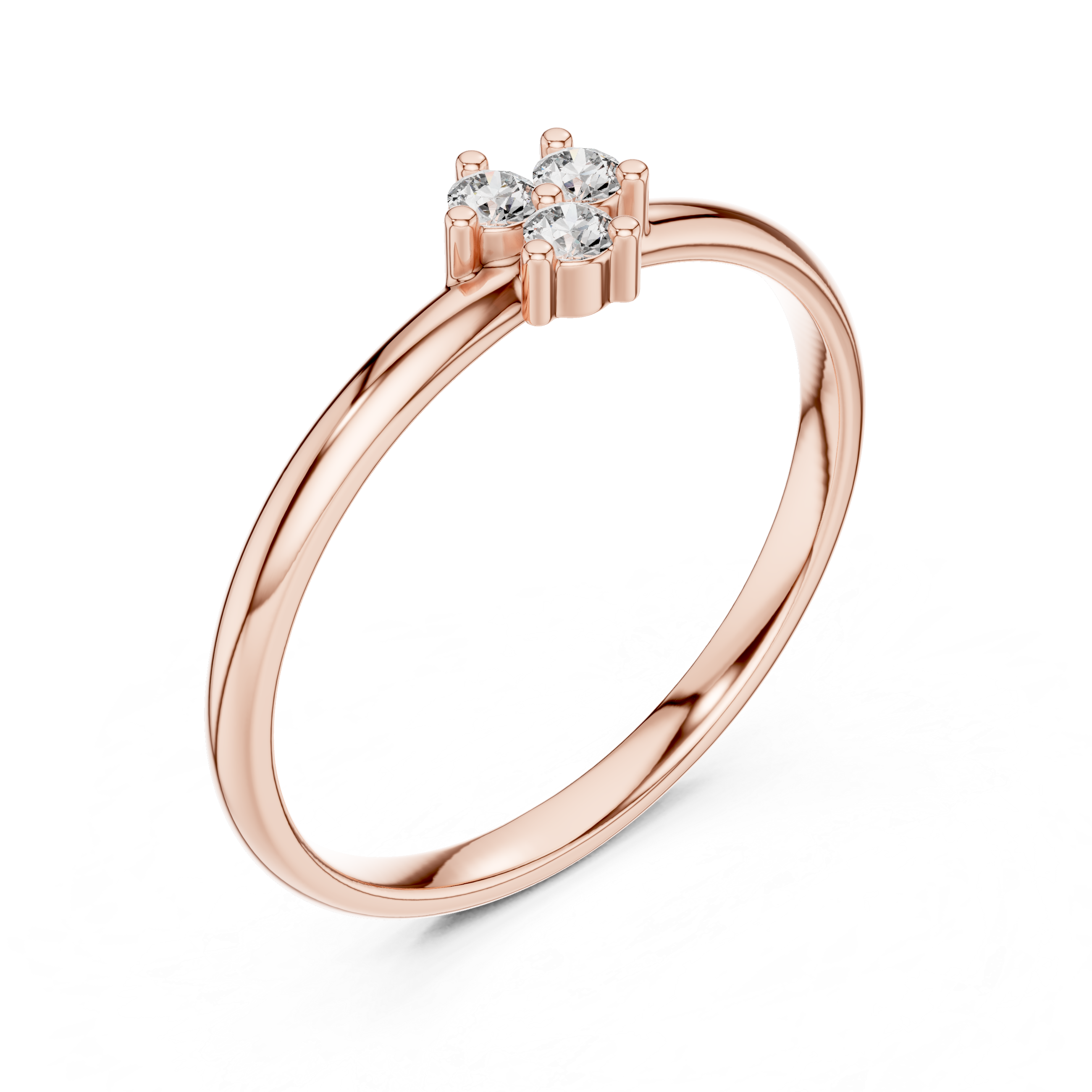 Elegant Twin Stone Lab-Grown Diamond Ring in Rose Gold