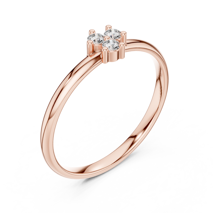 Elegant Twin Stone Lab-Grown Diamond Ring in Rose Gold