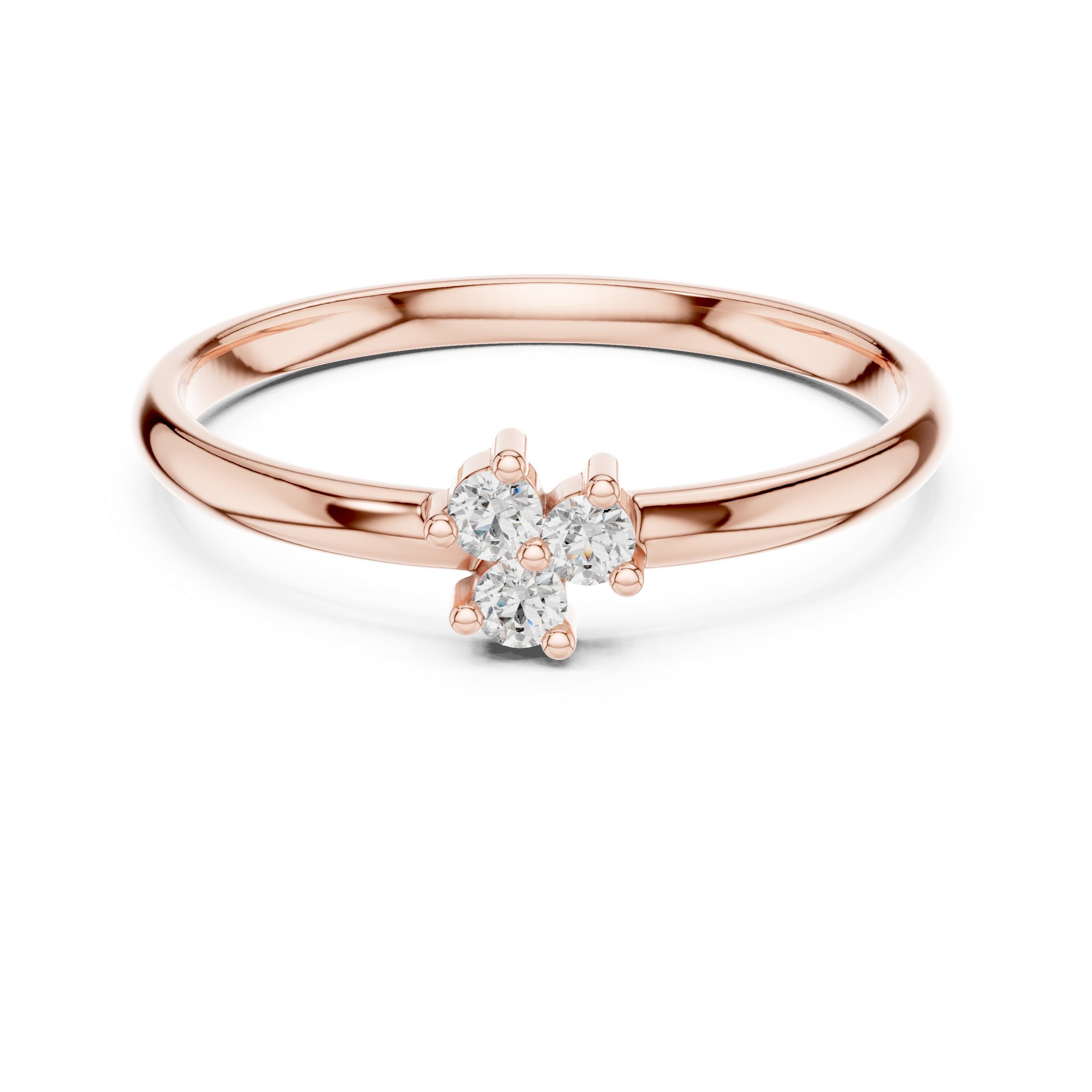 Elegant Twin Stone Lab-Grown Diamond Ring in Rose Gold