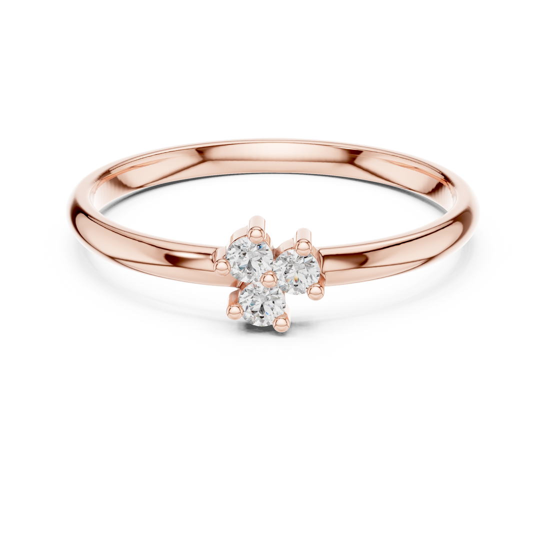 Elegant Twin Stone Lab-Grown Diamond Ring in Rose Gold