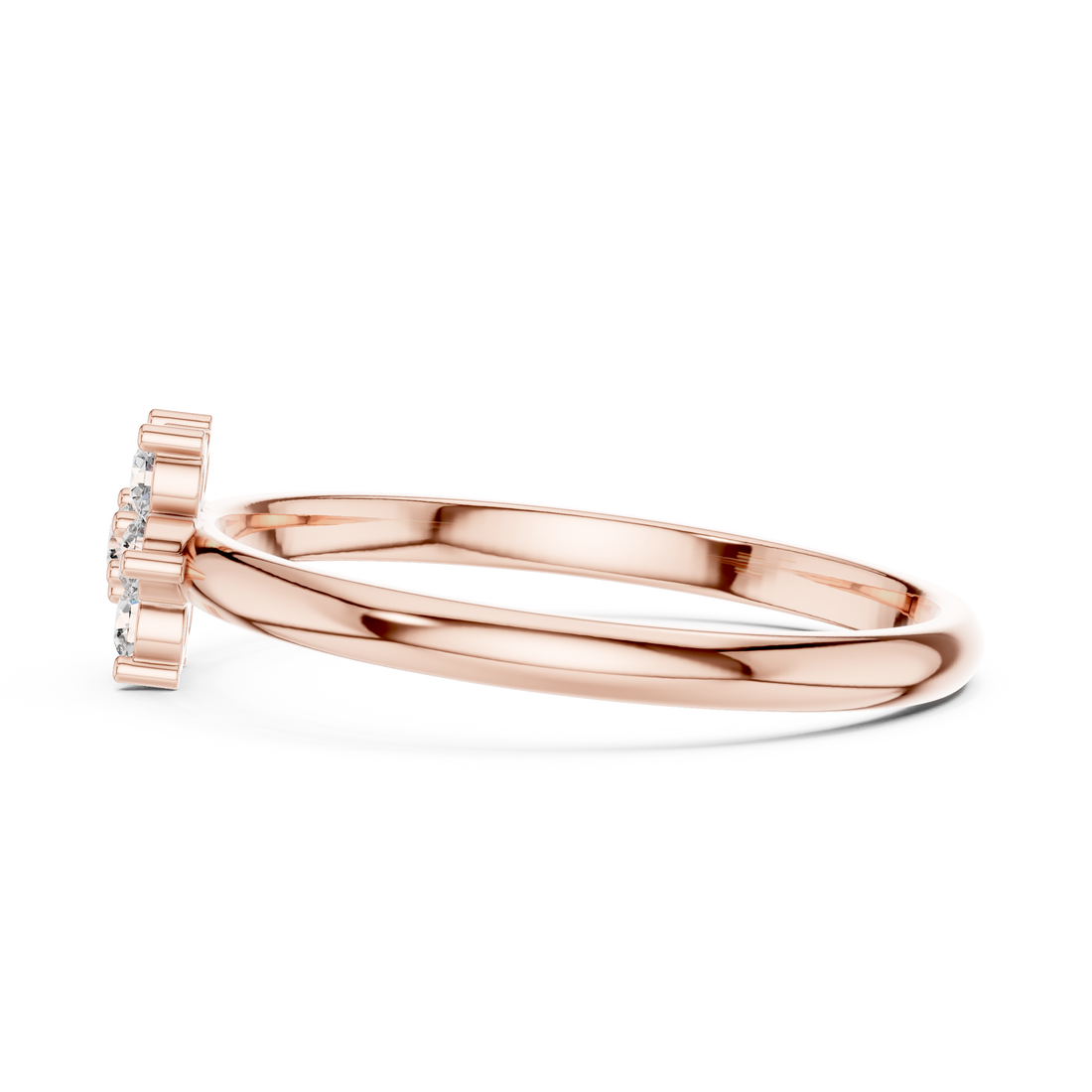 Elegant Floral Cluster Lab-Grown Diamond Ring