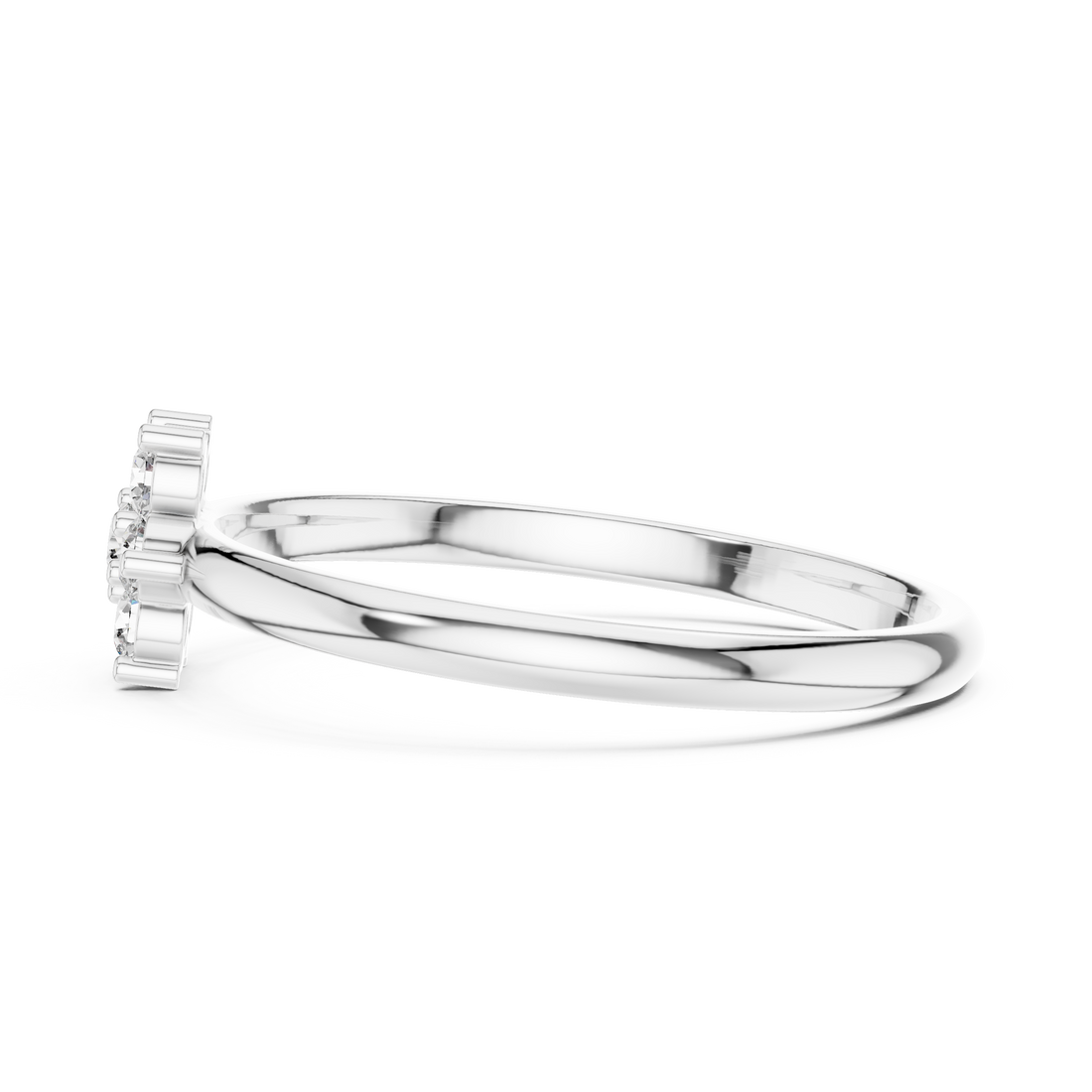 Elegant Floral Cluster Lab-Grown Diamond Ring