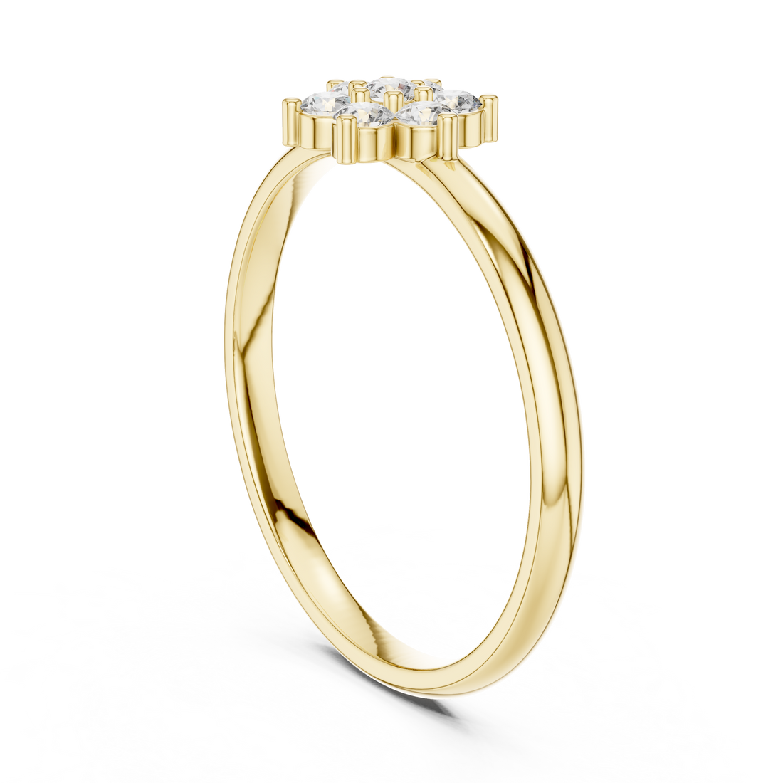 Elegant Floral Cluster Lab-Grown Diamond Ring