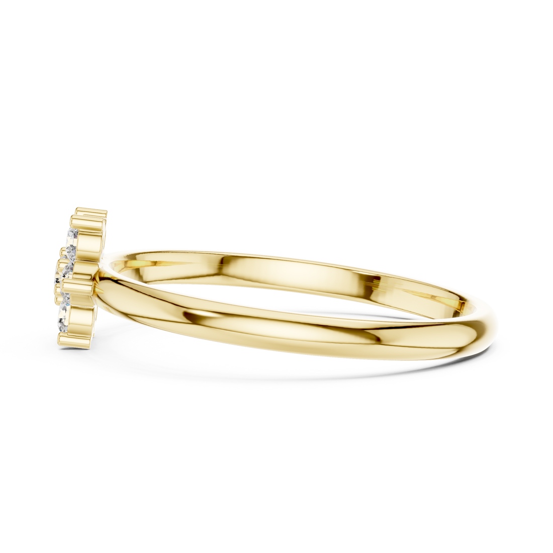 Elegant Floral Cluster Lab-Grown Diamond Ring